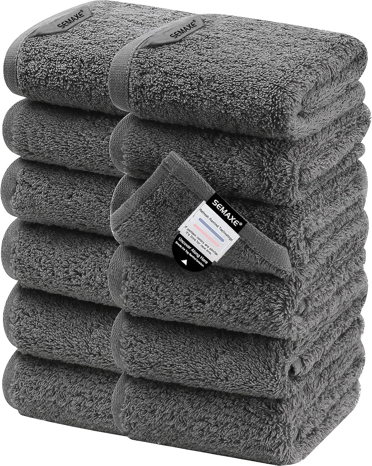 SEMAXE Grey Washcloth Set
