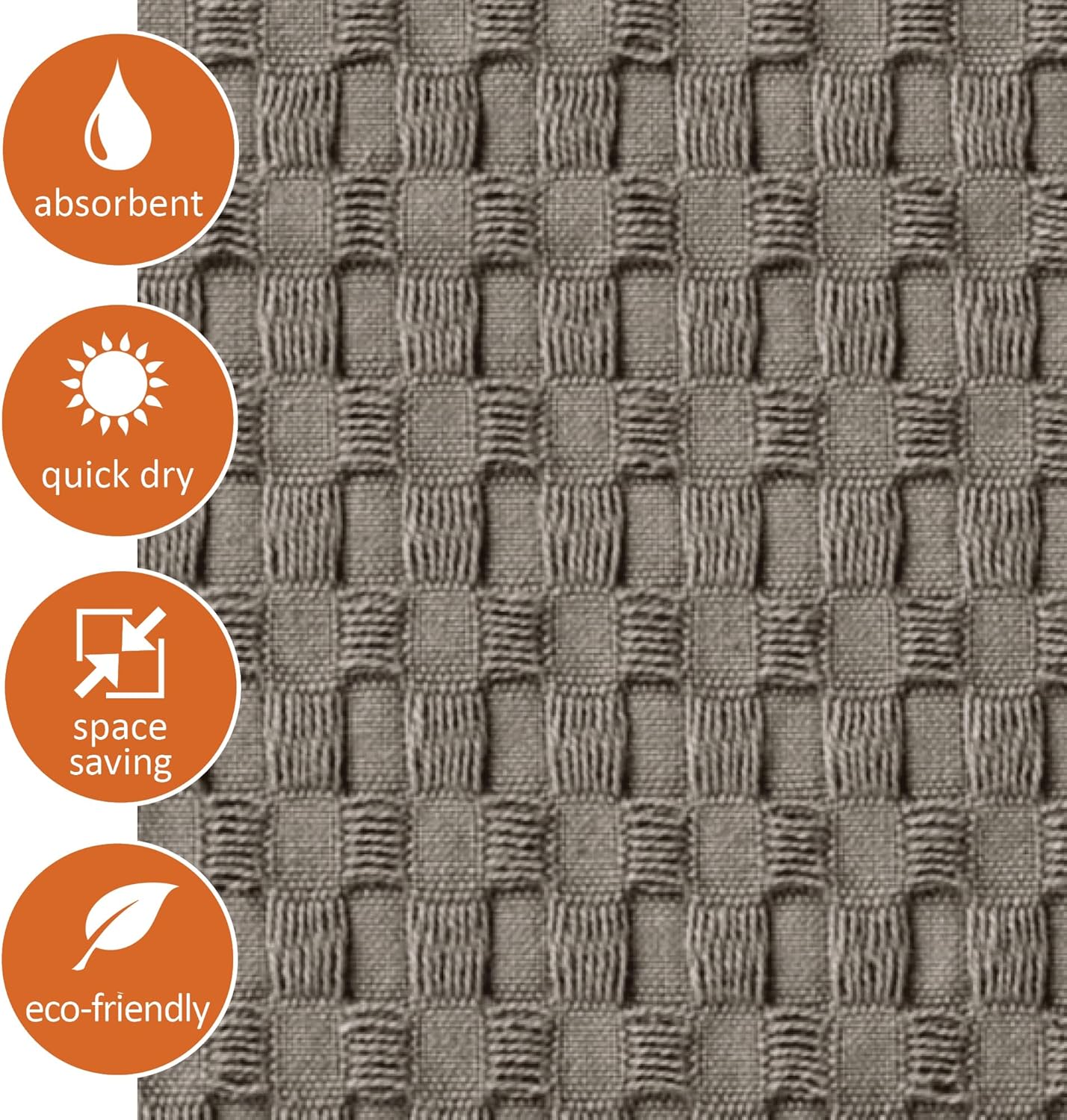 GILDEN TREE Modern Stone Waffle Towels 20x35 2 Pack