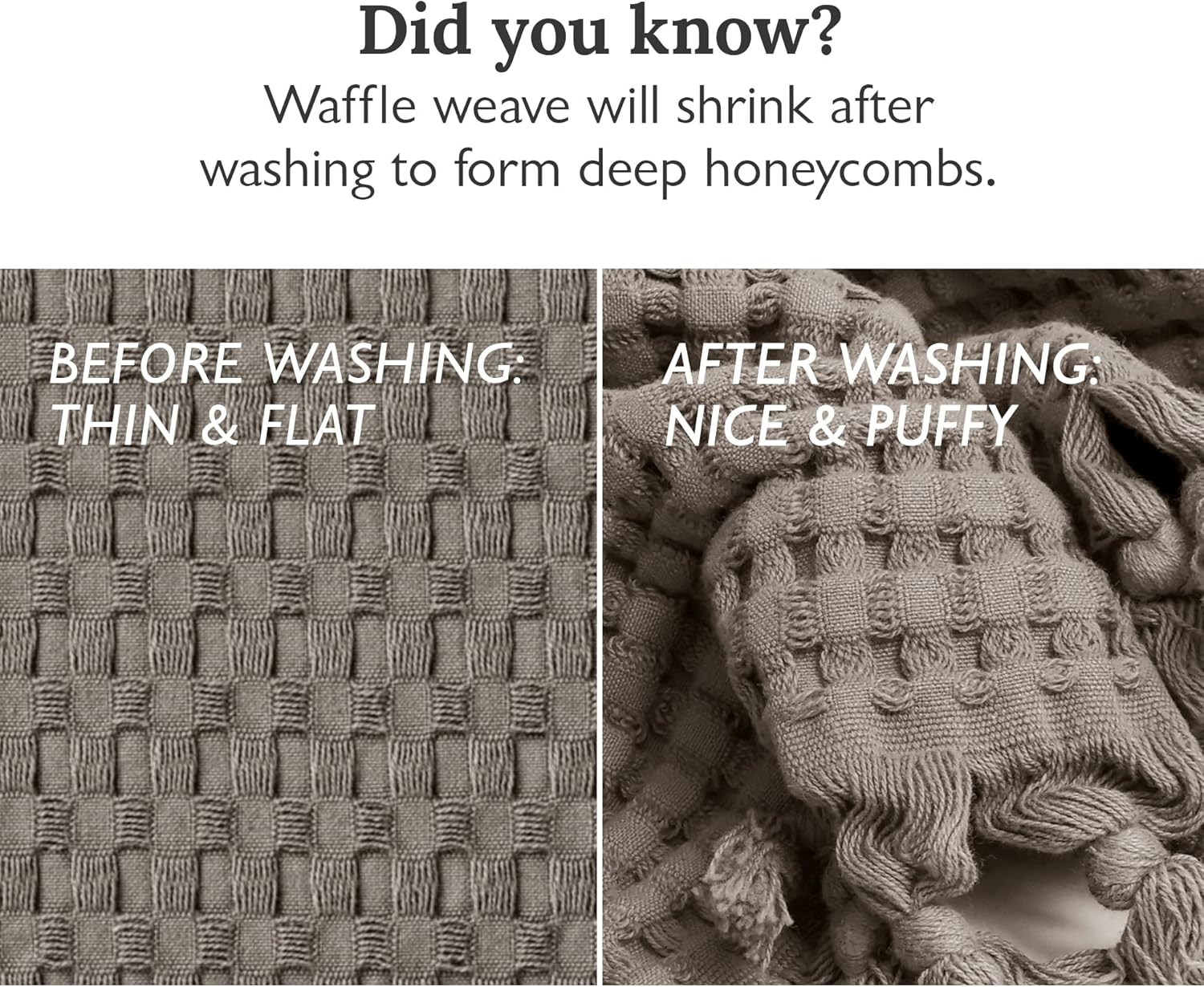 GILDEN TREE Modern Stone Waffle Towels 20x35 2 Pack