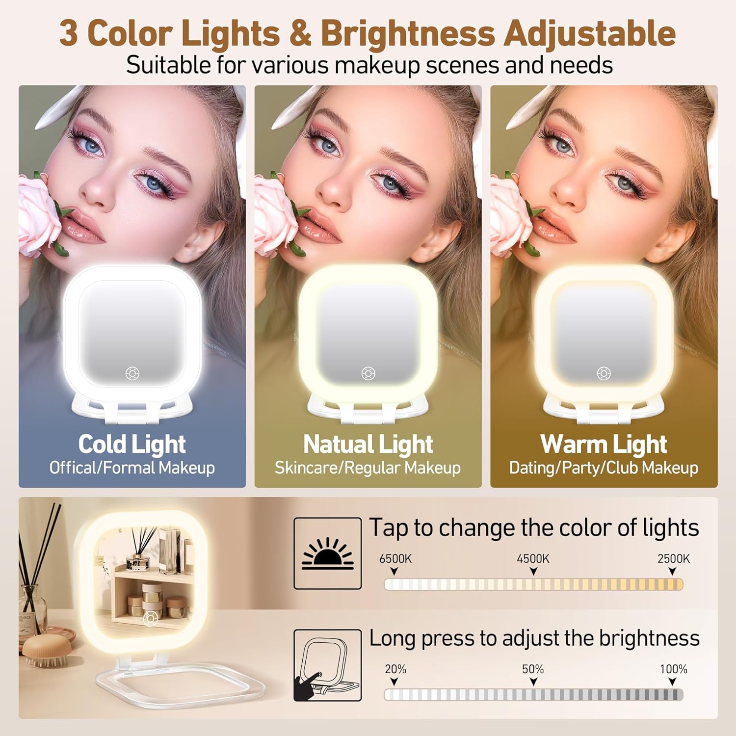 Perfect Travel Mirror with 30x Magnifying Power