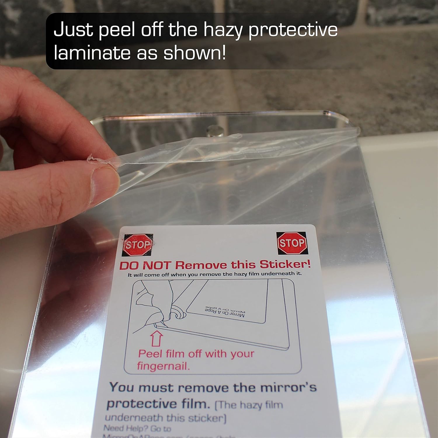 Premium Shower Mirror Eliminate Shadow Shatterproof Waterproof