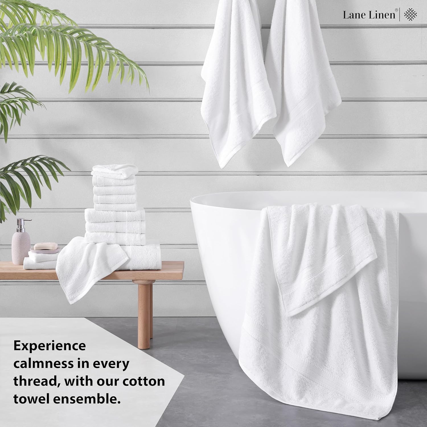 16-Piece Luxury Cotton Bath Towels Set - Soft Absorbent 100 Cotton Towels