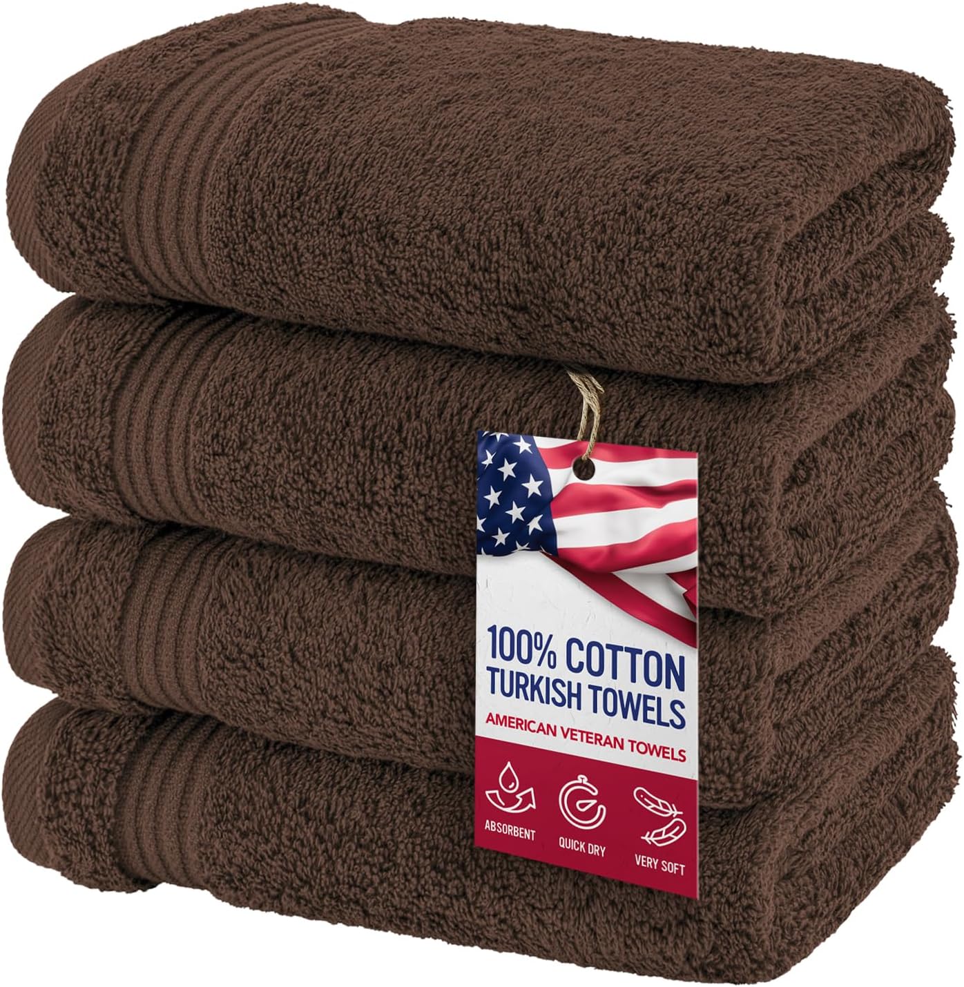 American Veteran Premium 100 Cotton Hand Towels Set