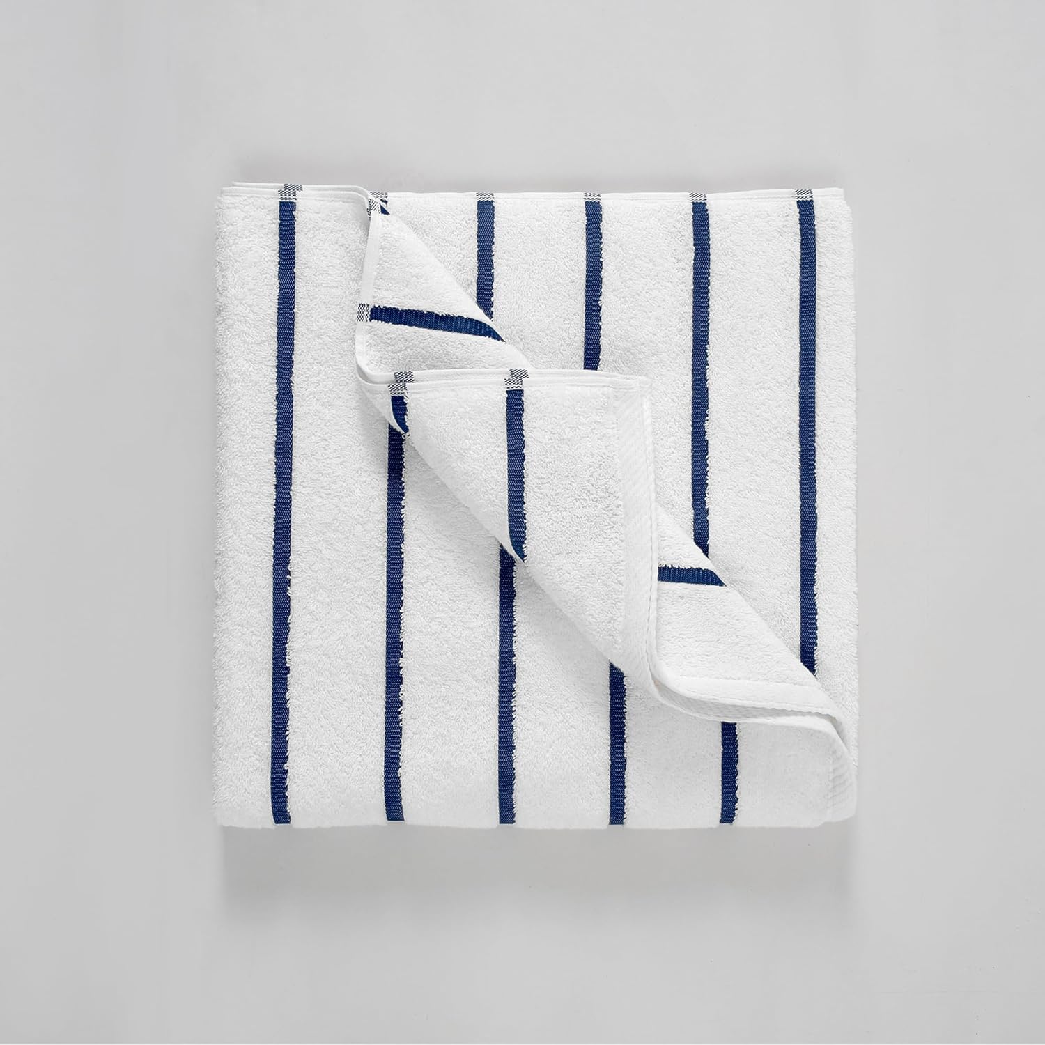 GT Globaltex 100 Turkish Cotton Premium Beach Towel Blue Striped 32x64 500 GSM