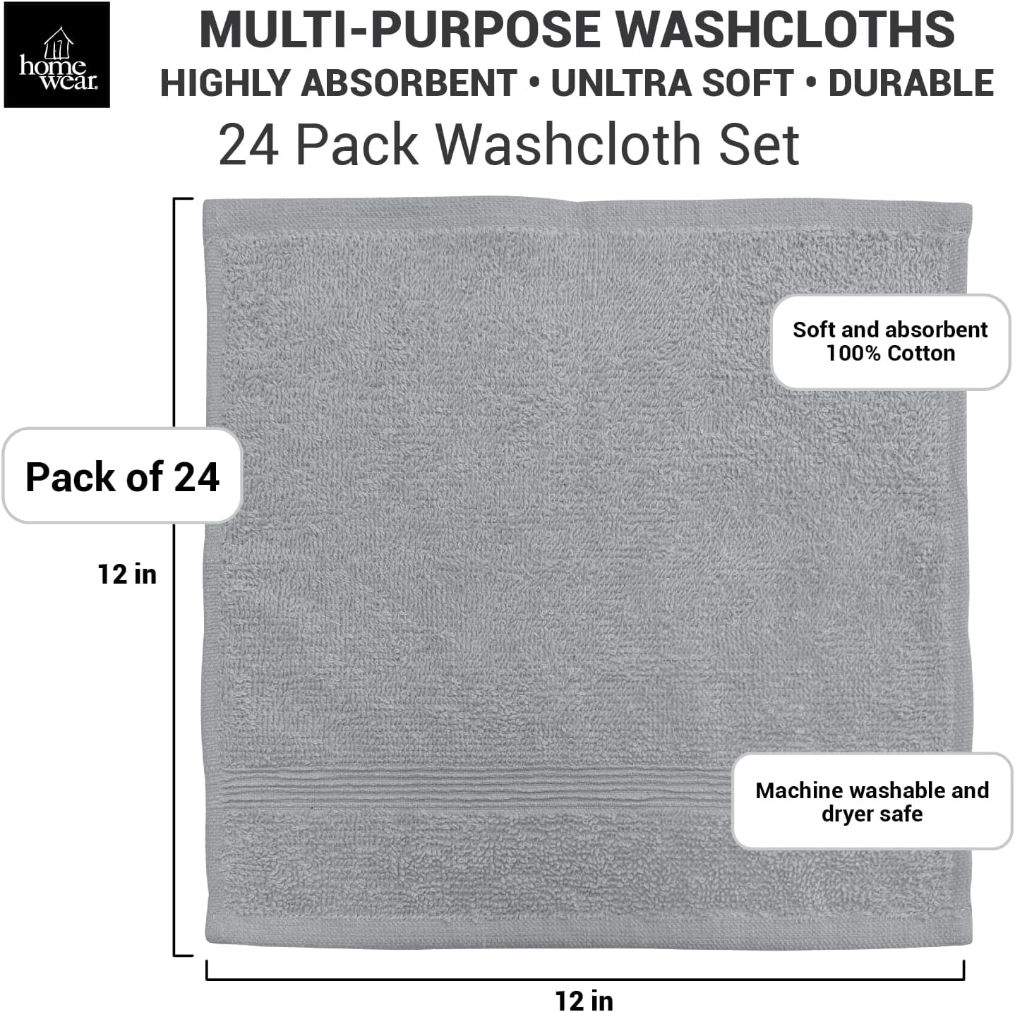 High-Rise Stripe Washcloth Set