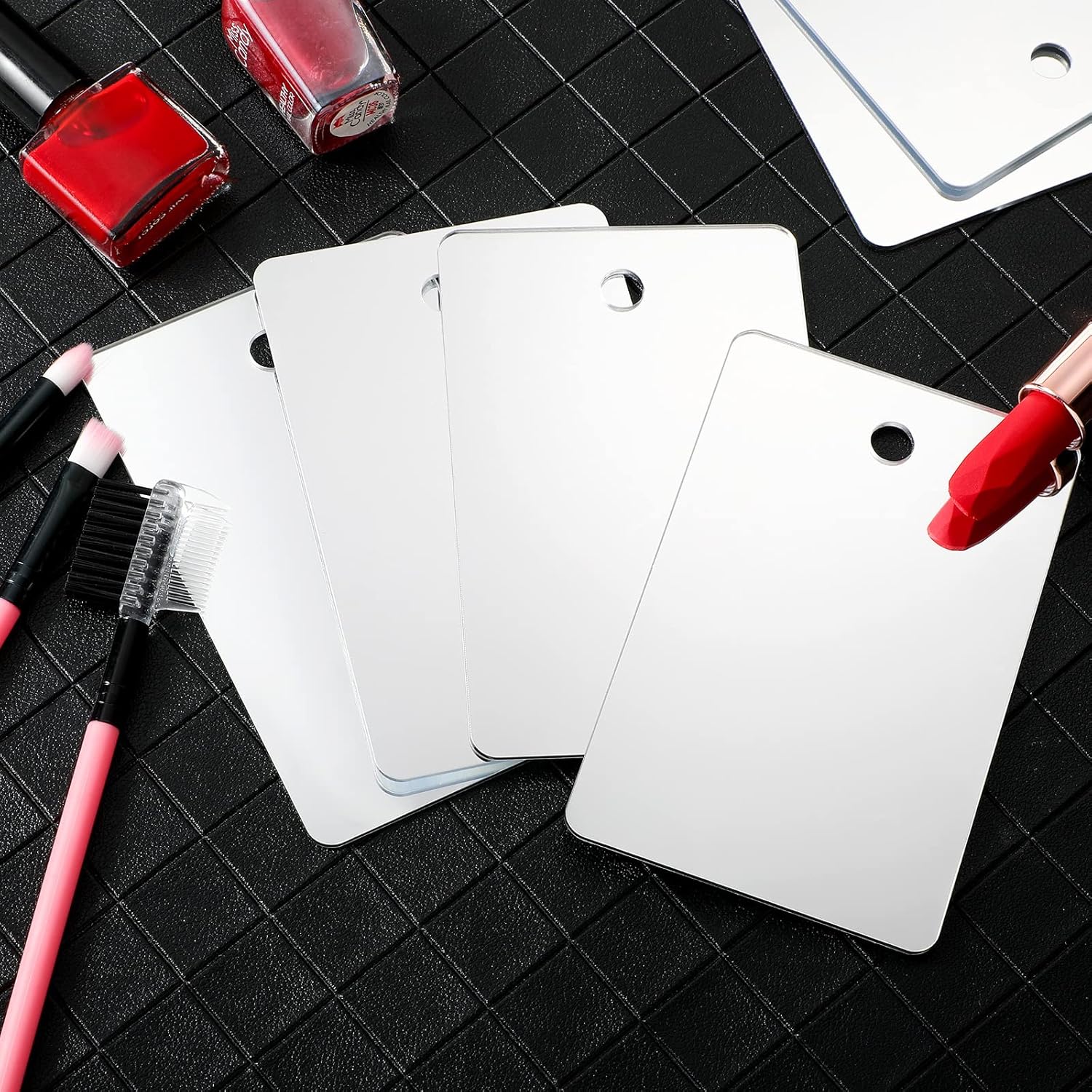 10-Piece Featherweight Camping Mirrors Shatterproof Compact
