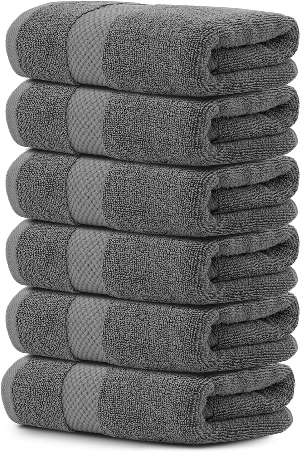White Classic Luxury Hand Towels - 16x30-inch Set of 6