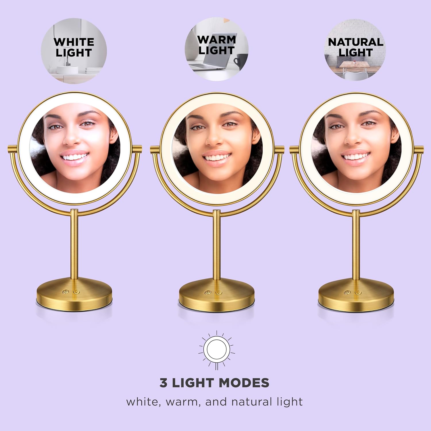 Stylish Lighted Makeup Mirror for Grooming