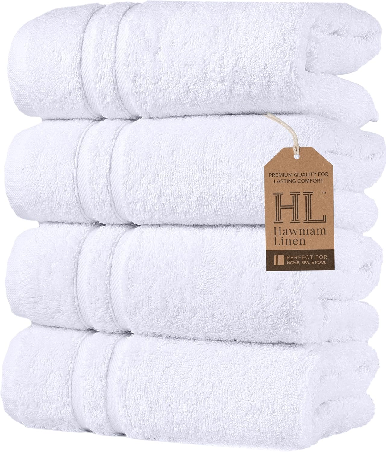 Luxury Turkish Cotton Hand Towels Extra Soft Hawmam Linen White Bath Set