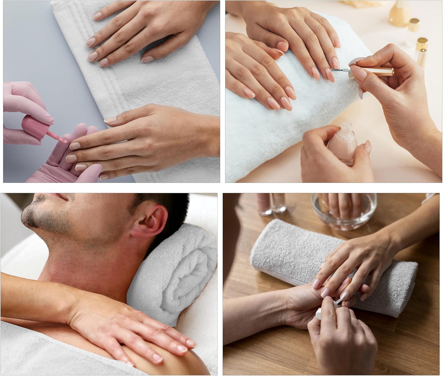 24-Piece White Bath Towels