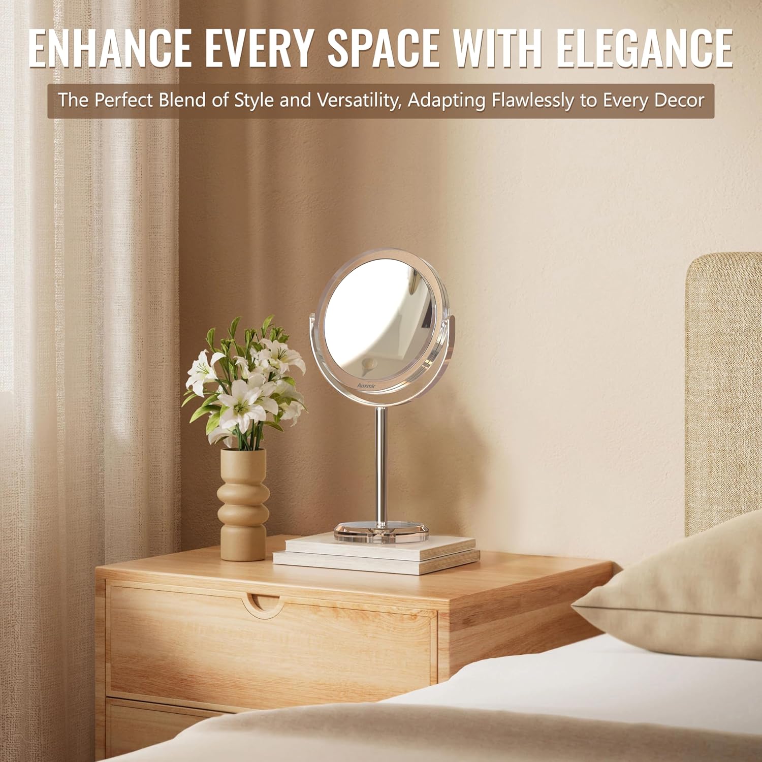 20X Magnifying Mirror with 1X Side 360 Rotatable Makeup Mirror