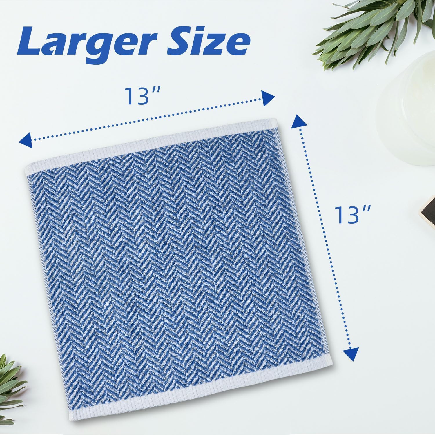 Cleanbear Herringbone Wash Cloths 12-Pack