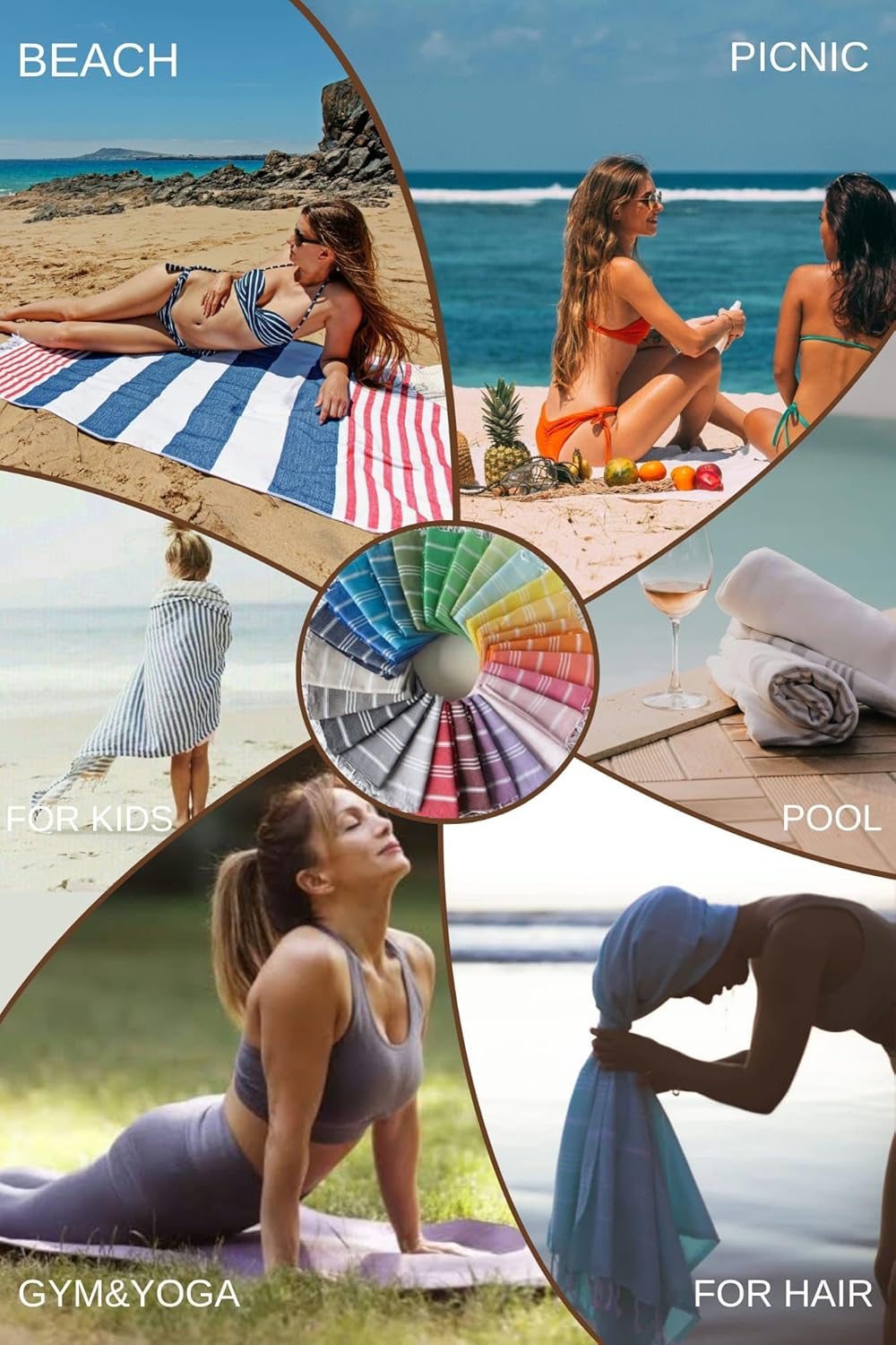 Extra Large 100 Cotton Beach Towel for Adults