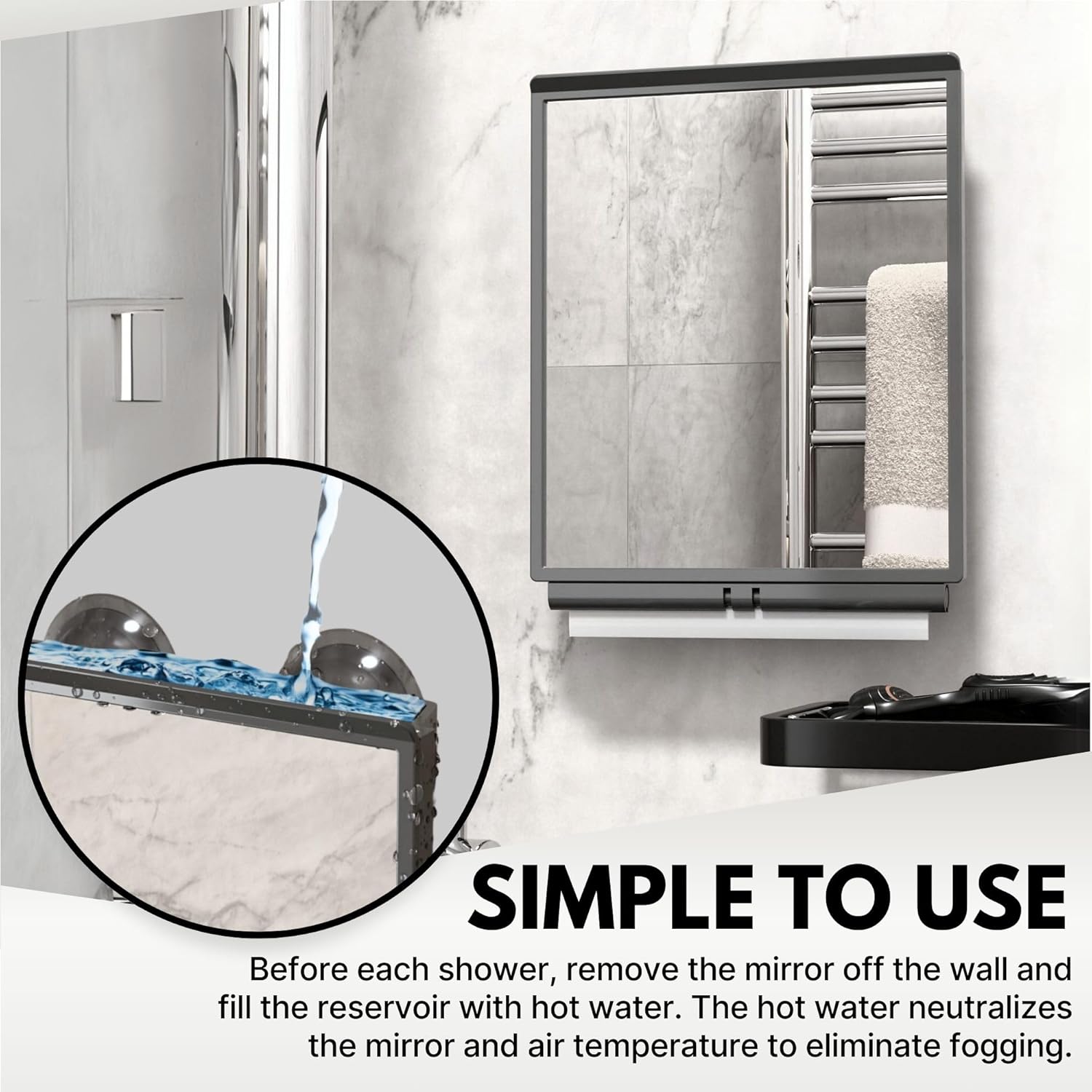 ToiletTree Products Fogless Shower Mirror
