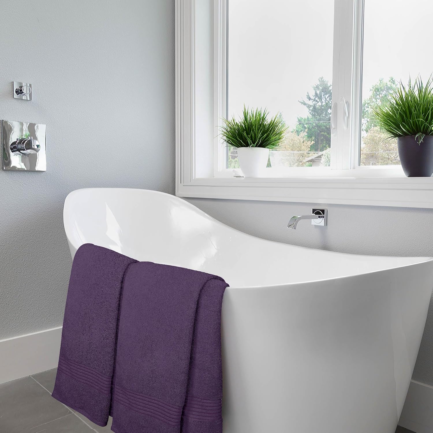 Utopia Premium Cotton Bath Towels Set 27x54