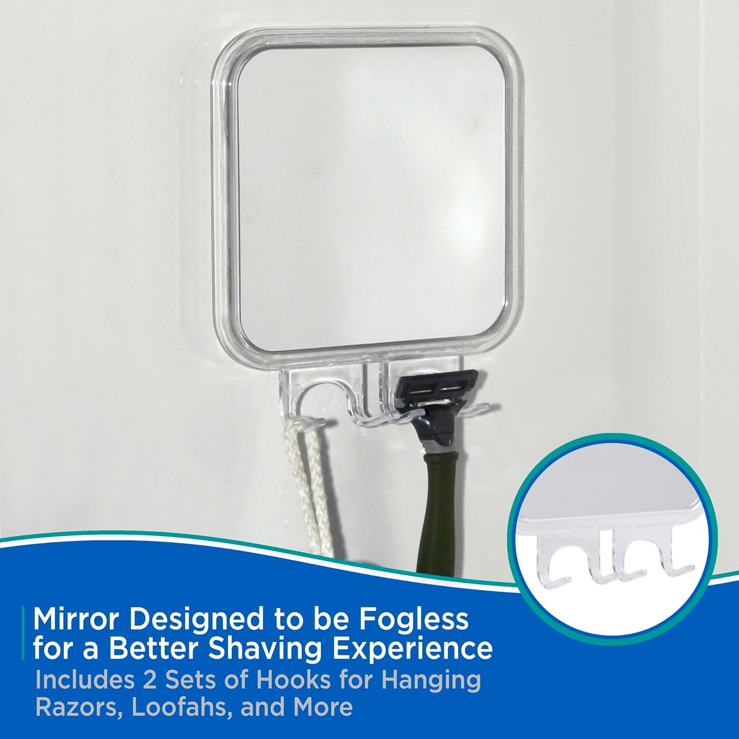 Kenney Fogless Shower Mirror Grey