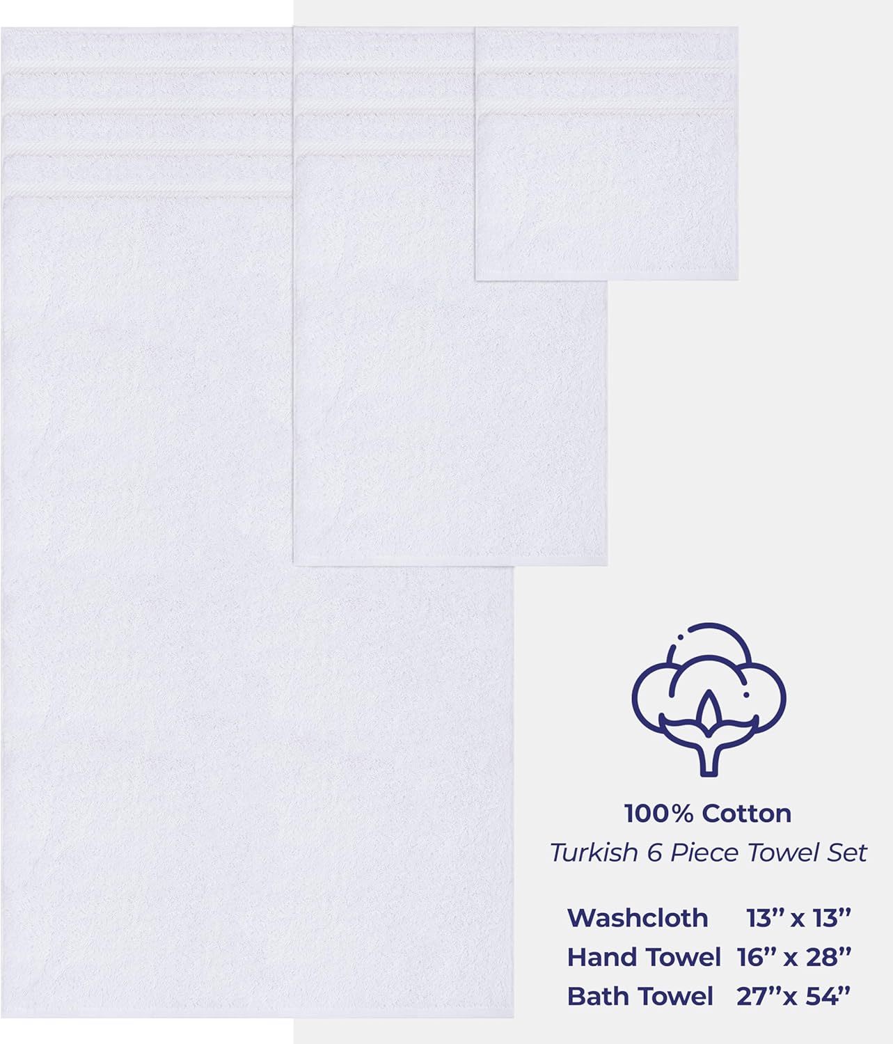 American Soft Linen Luxury 6-Piece Cotton Turkish Towels