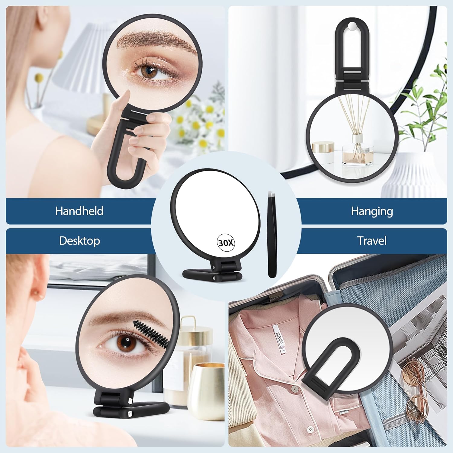 B Beauty Planet 30X Double Sided Magnifying Mirror