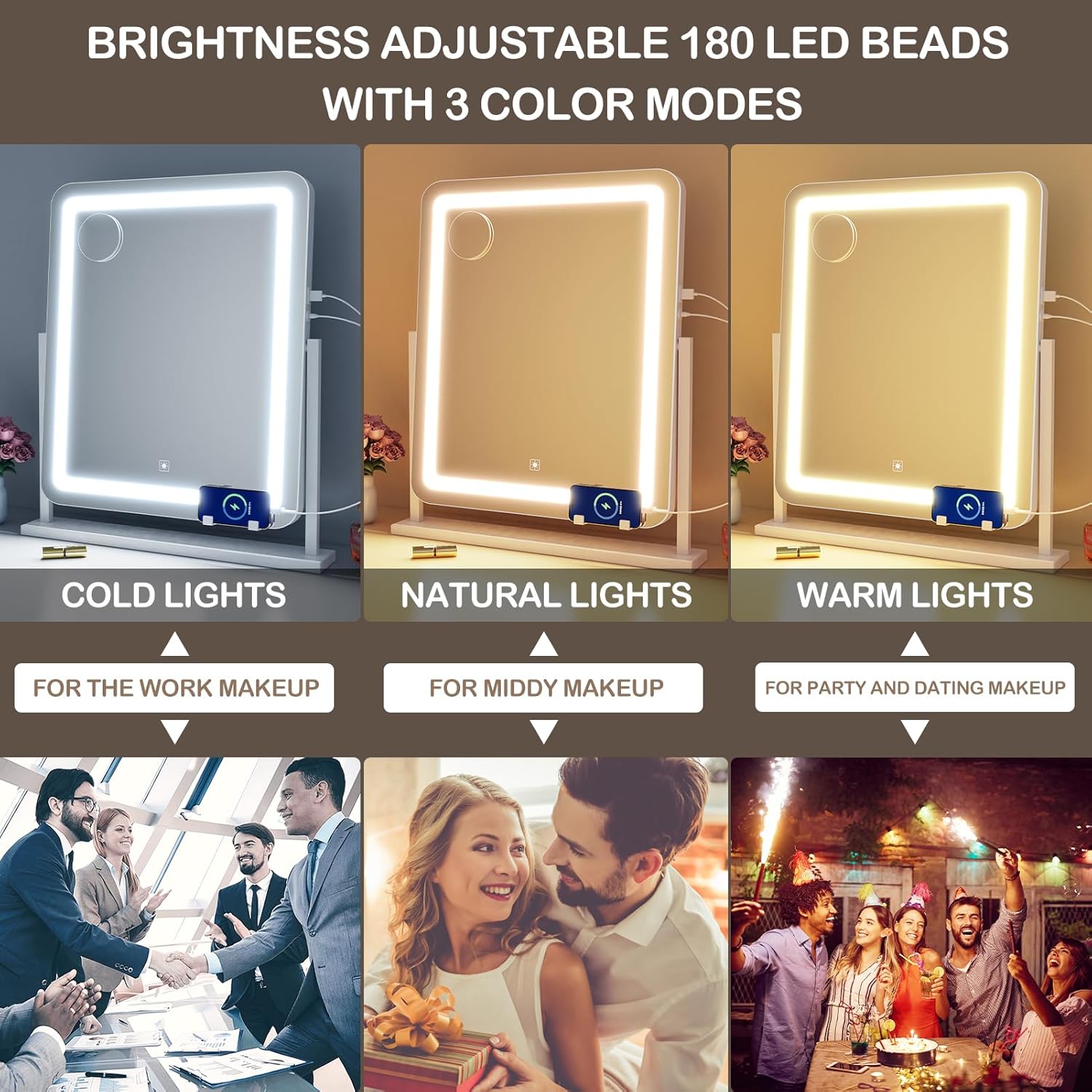 Gvnkvn Makeup Vanity Mirror with Lights
