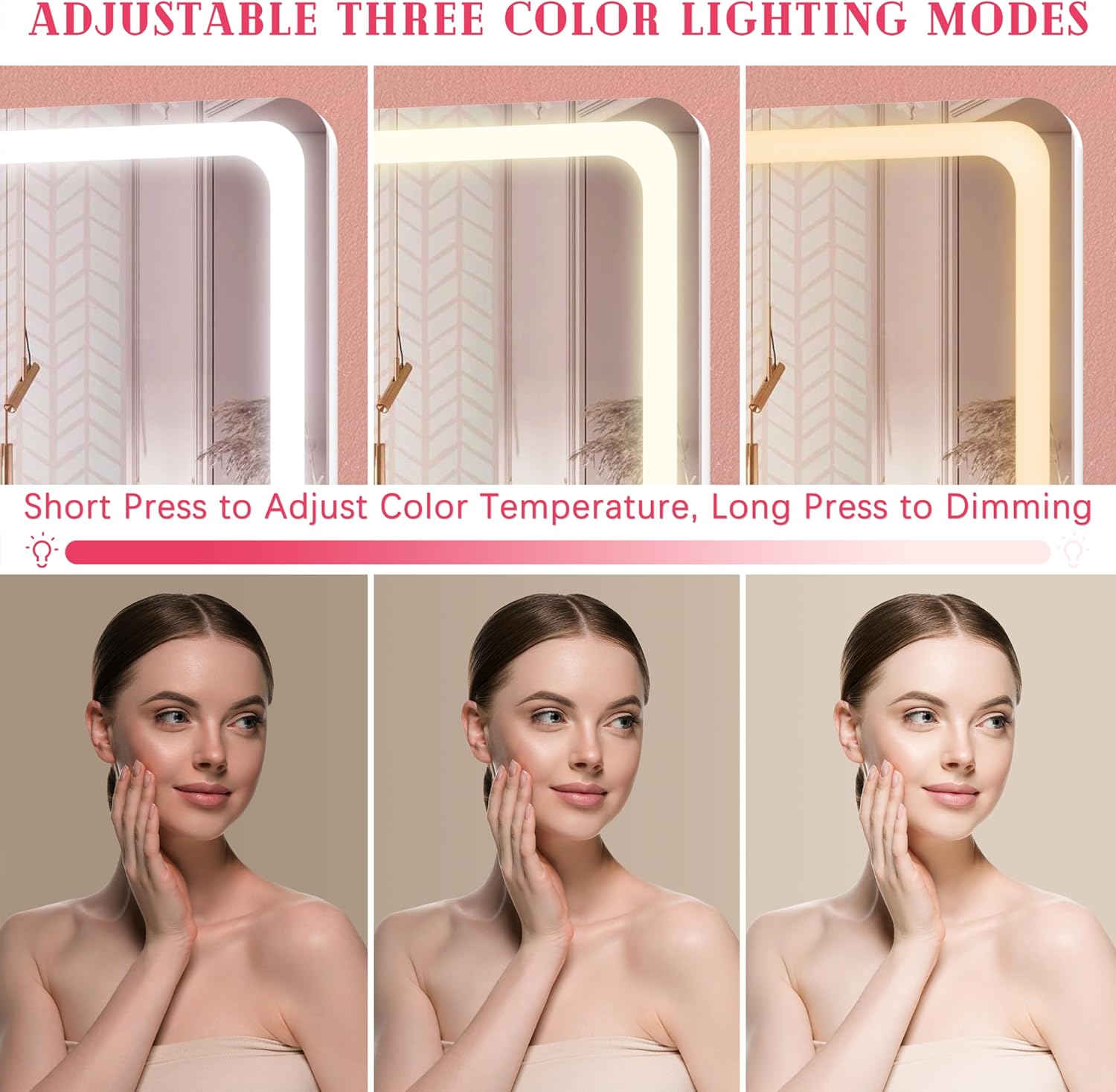Stylish Vanity Mirror with Lights for Makeup Skincare