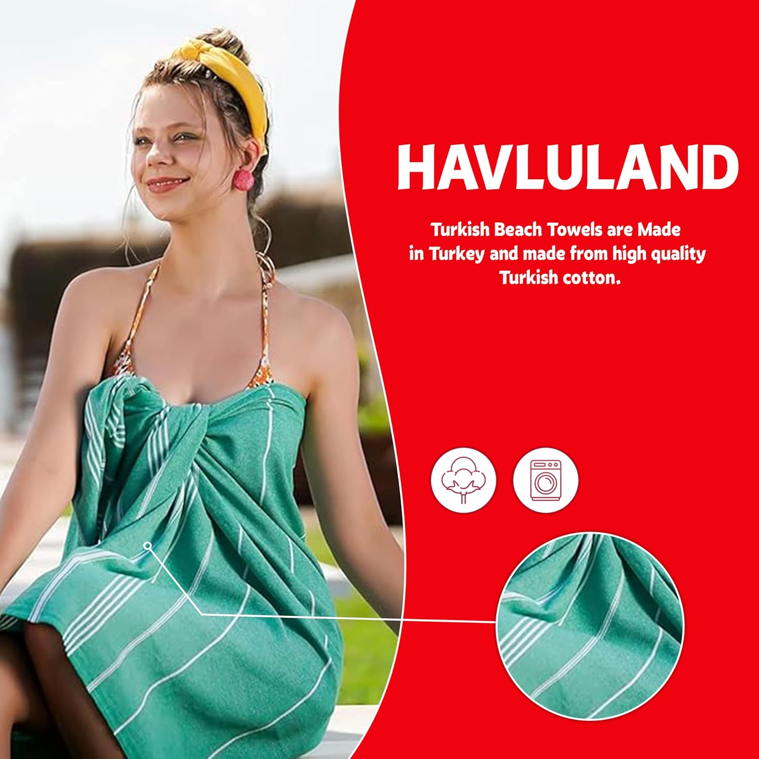 HXLuland Pack of 2 Oversized Beach Towels