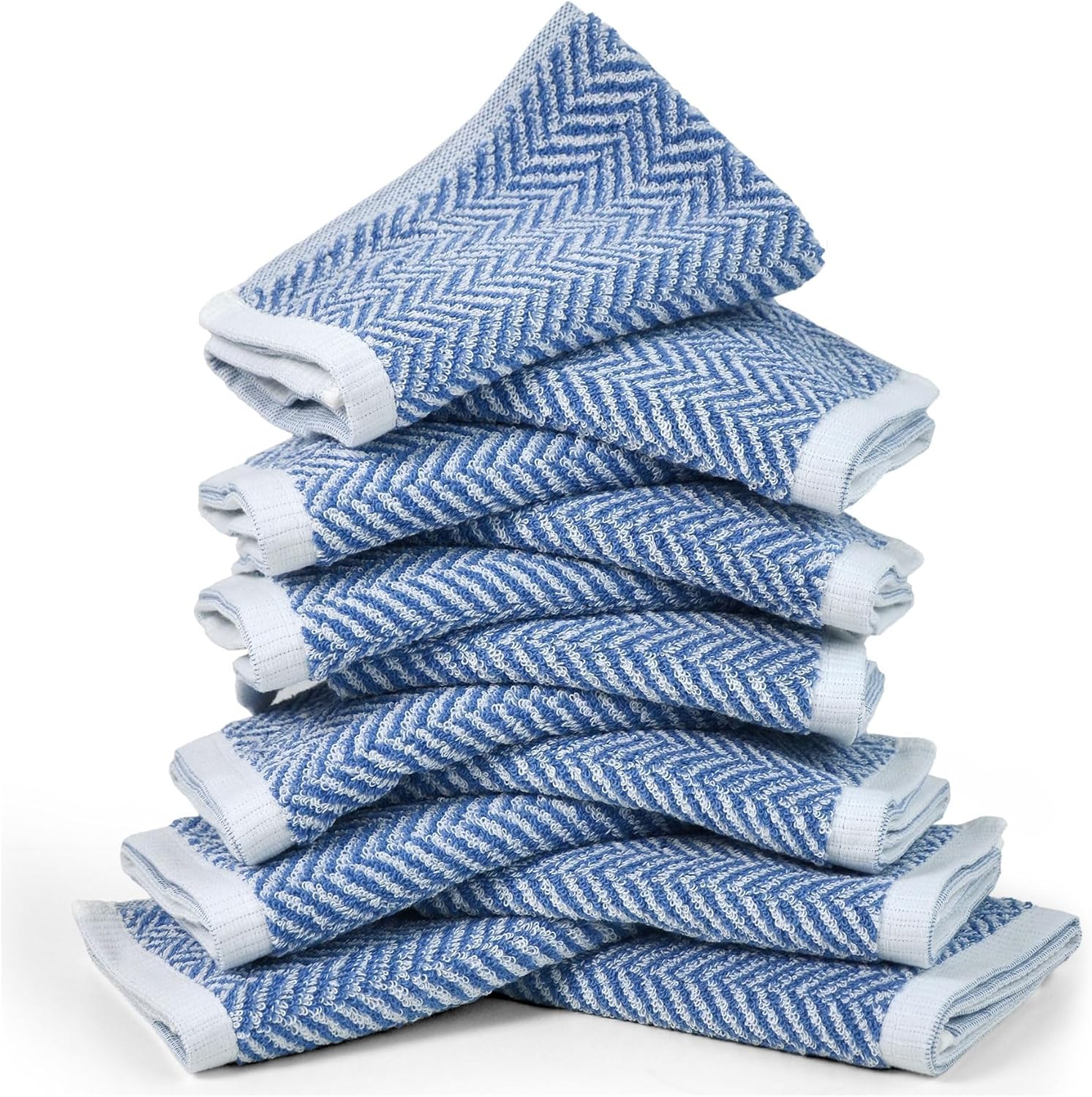 Cleanbear Herringbone Wash Cloths 12-Pack