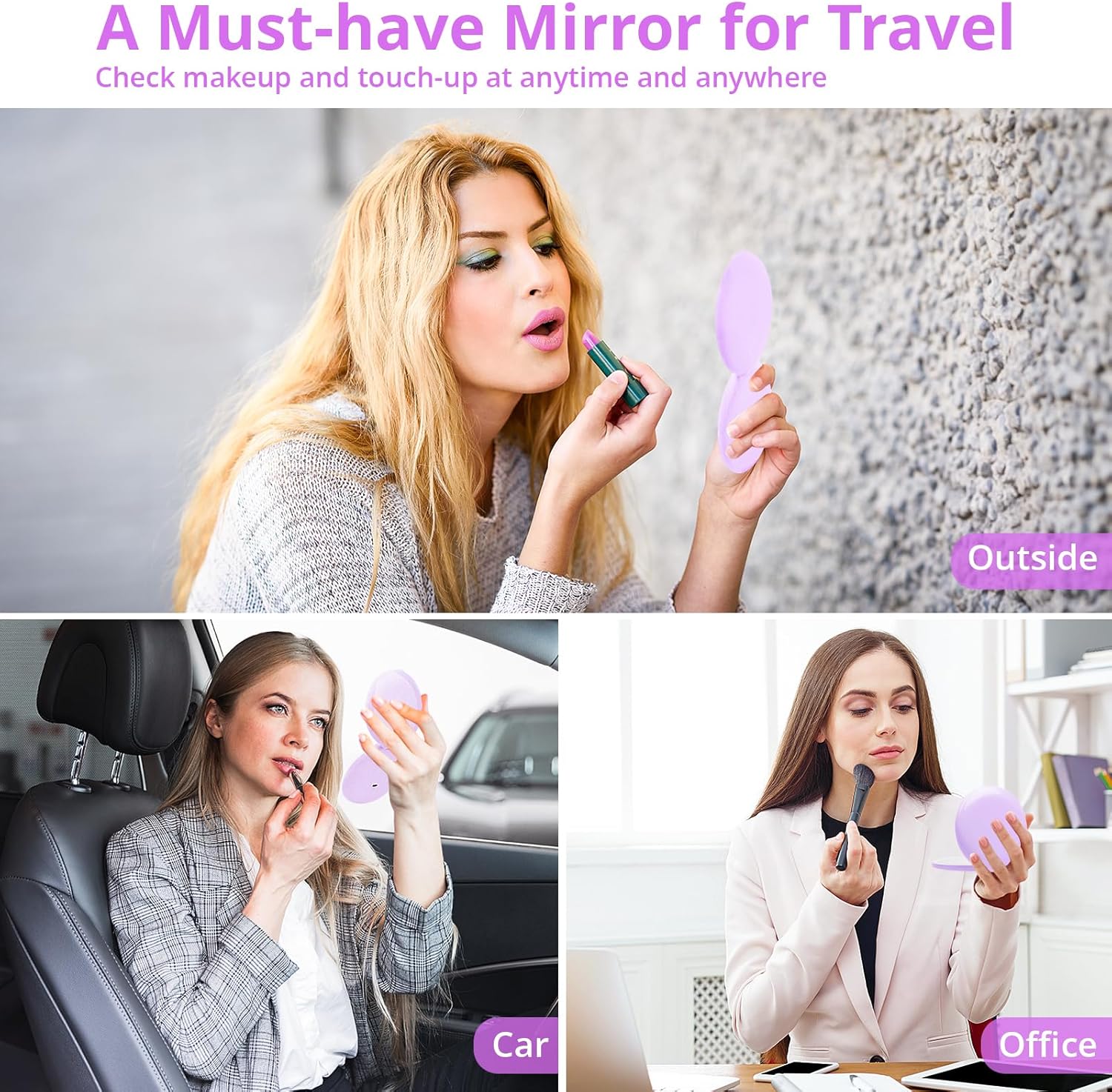 Travel Compact Magnifying Makeup Mirror