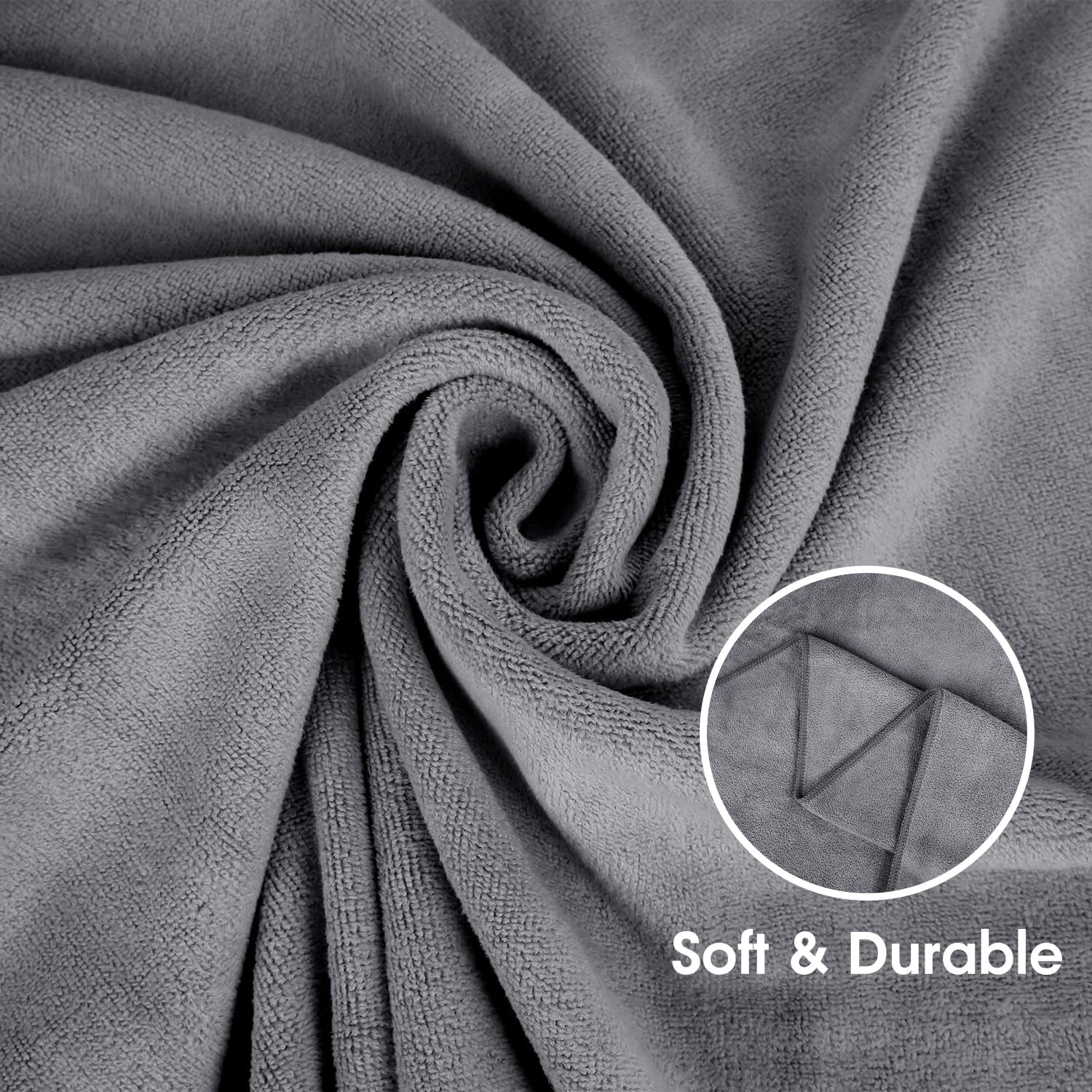 JML Microfiber Bath Towels - Oversized Soft Fast-Drying