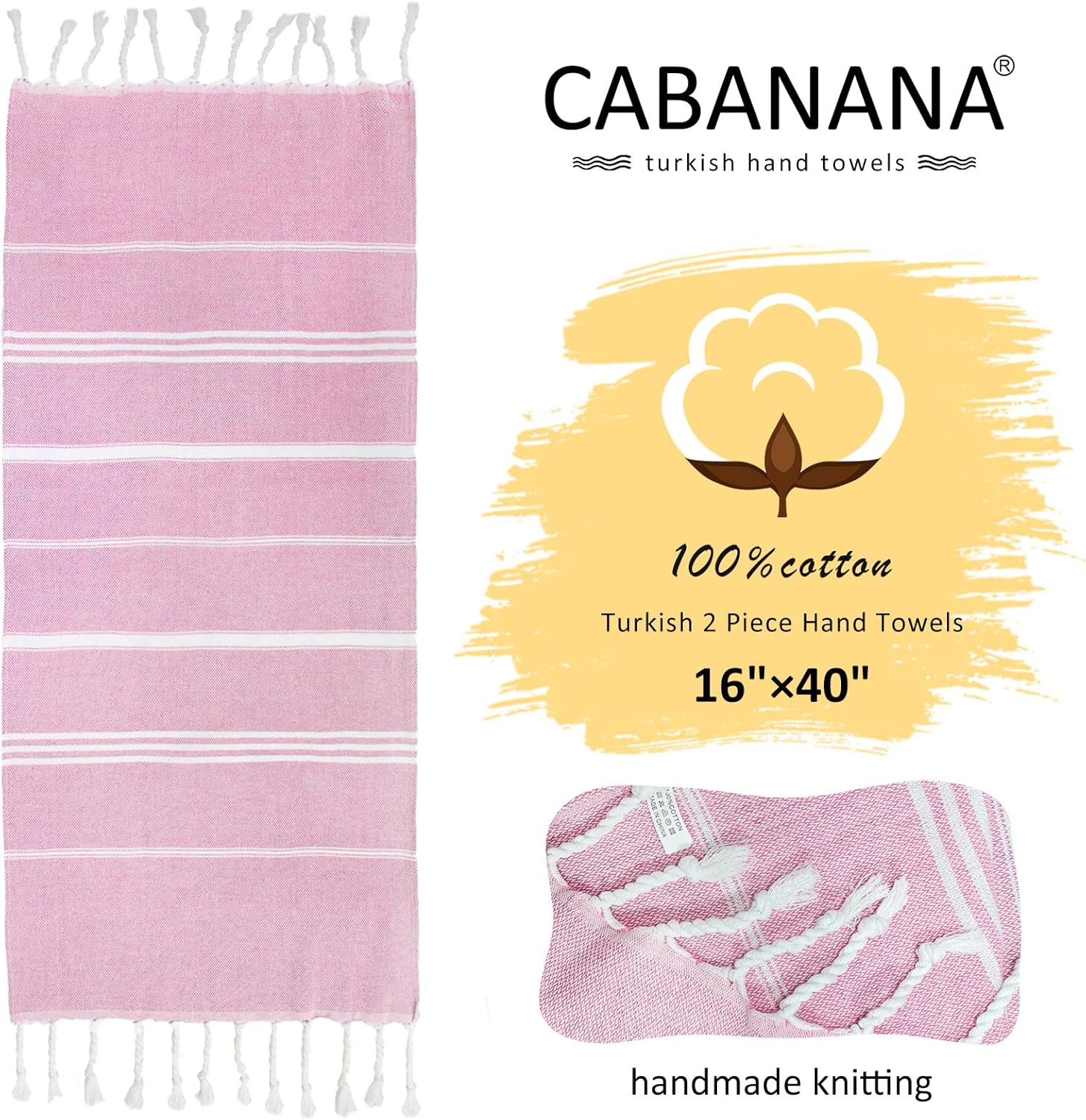 Exquisite 16x40 Turkish Hand Towels Quick Dry Absorbent for Home Bathroom