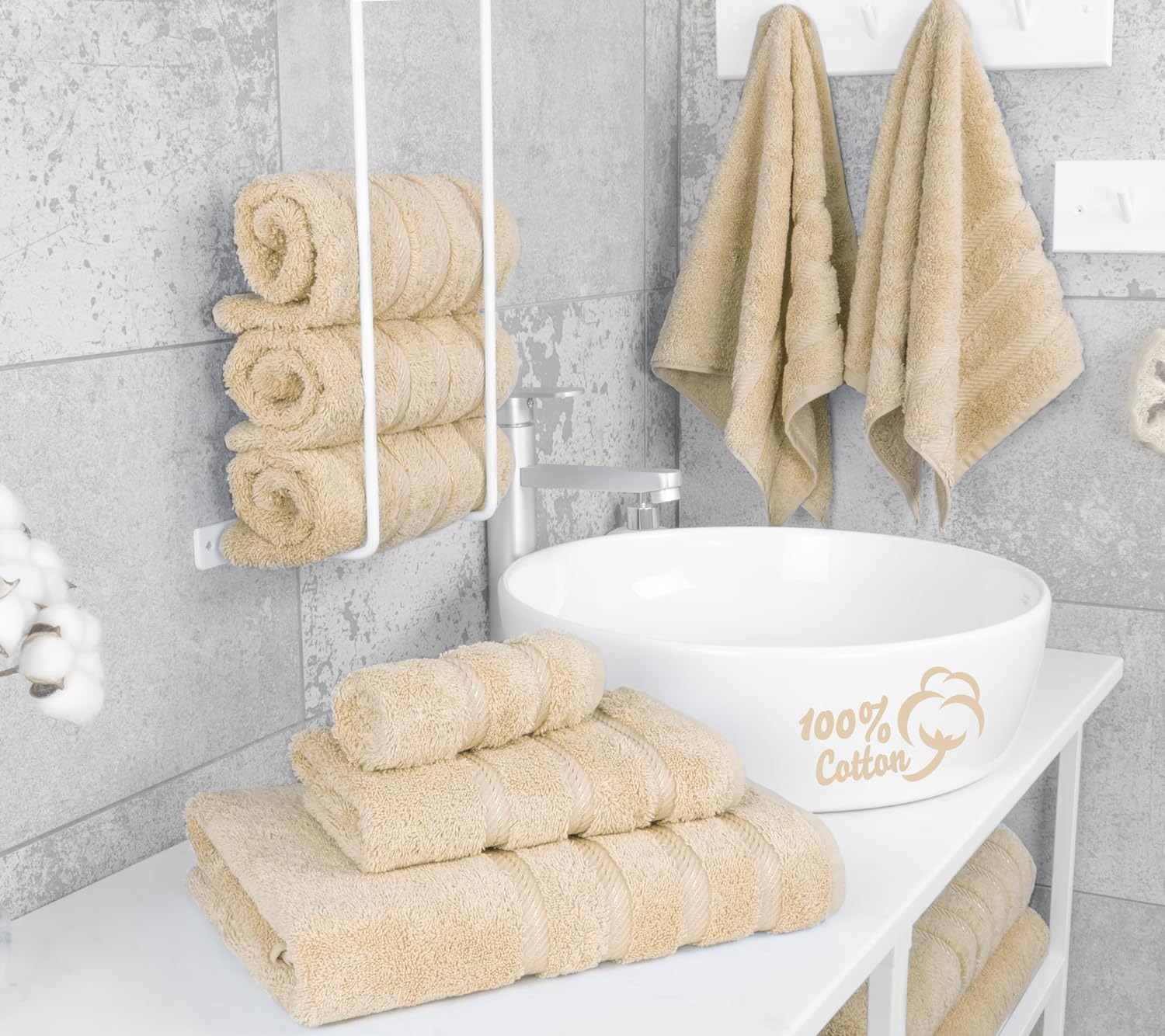 American Soft Linen Luxury 6-Piece Cotton Towel Set
