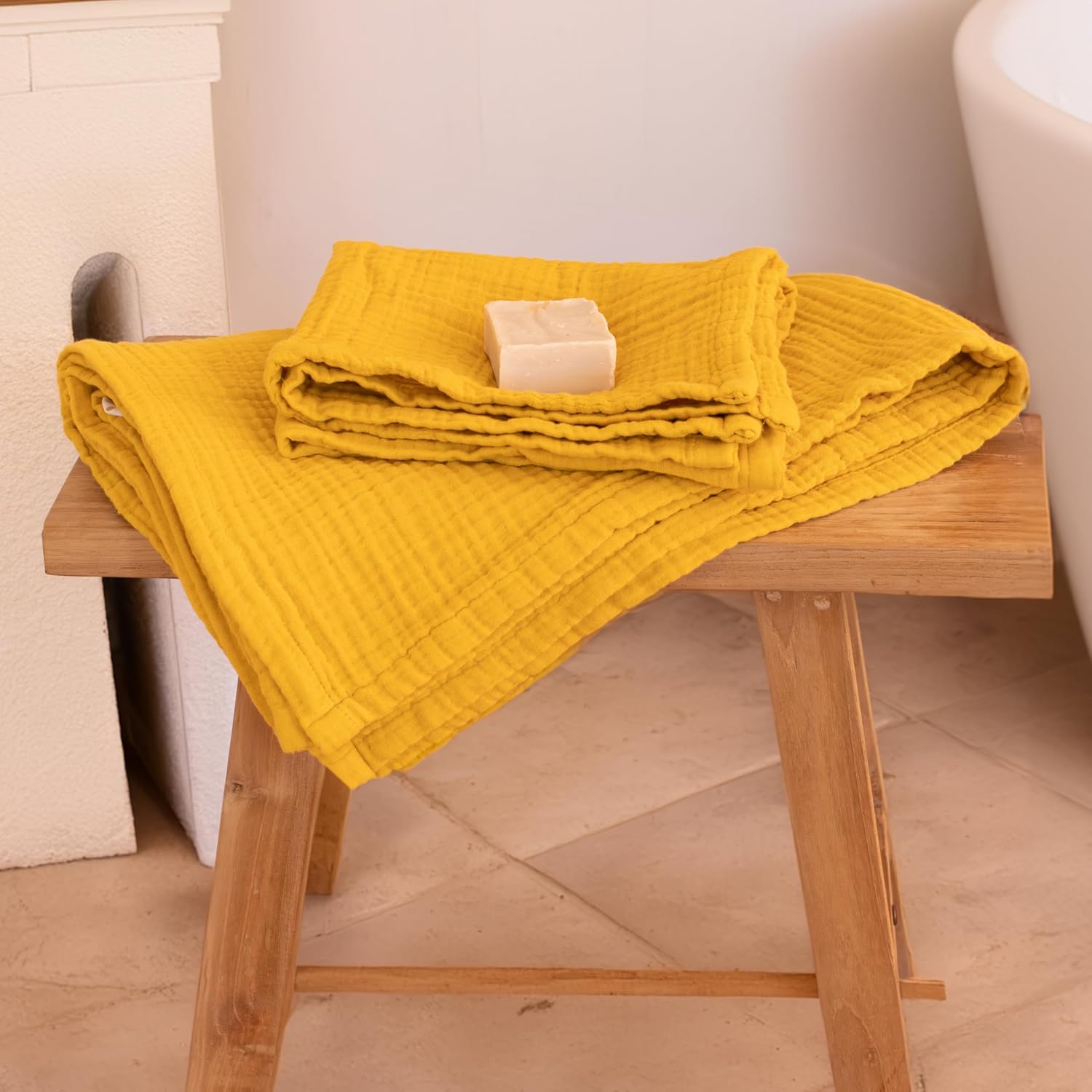 Viva Maison Muslin Towels Luxury Fast-Drying Thin Bath Towels