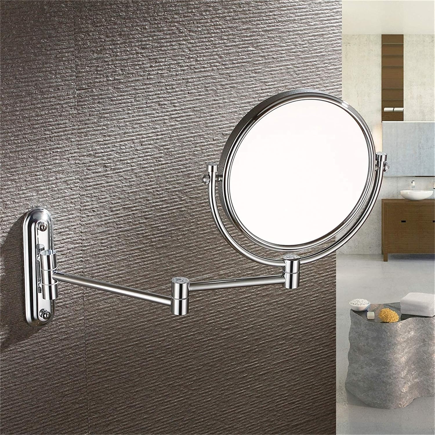 2-in-1 Aluminum Makeup Mirror