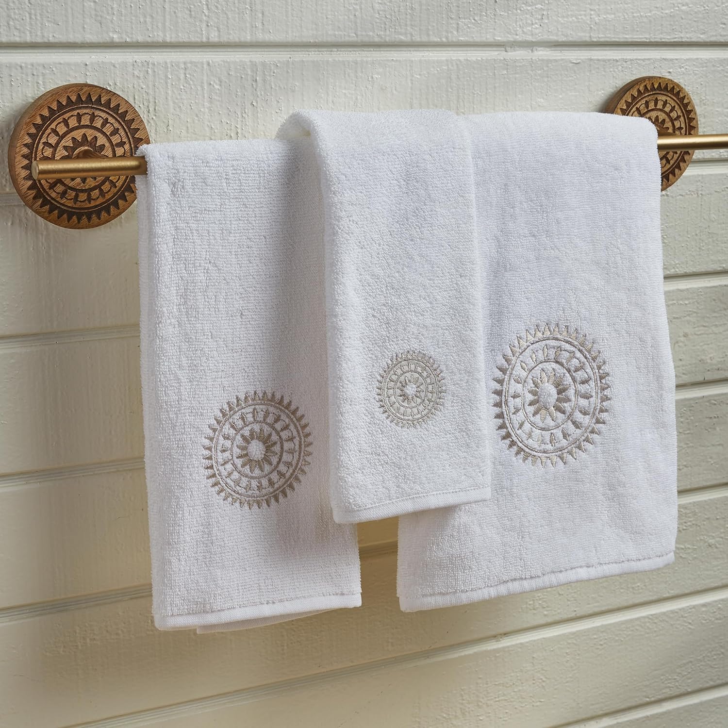 4-Piece Park Designs Split P Fingertip Towel Set