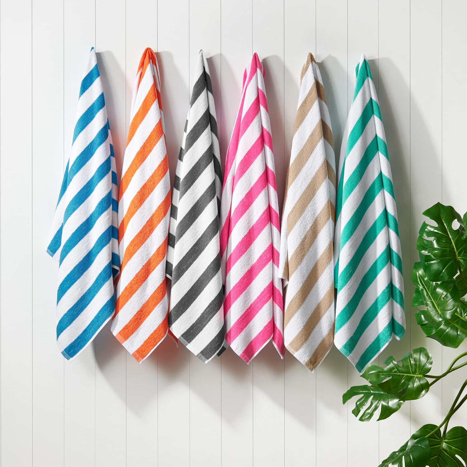 Cali Cabana Stripe Beach Towels Set of 4