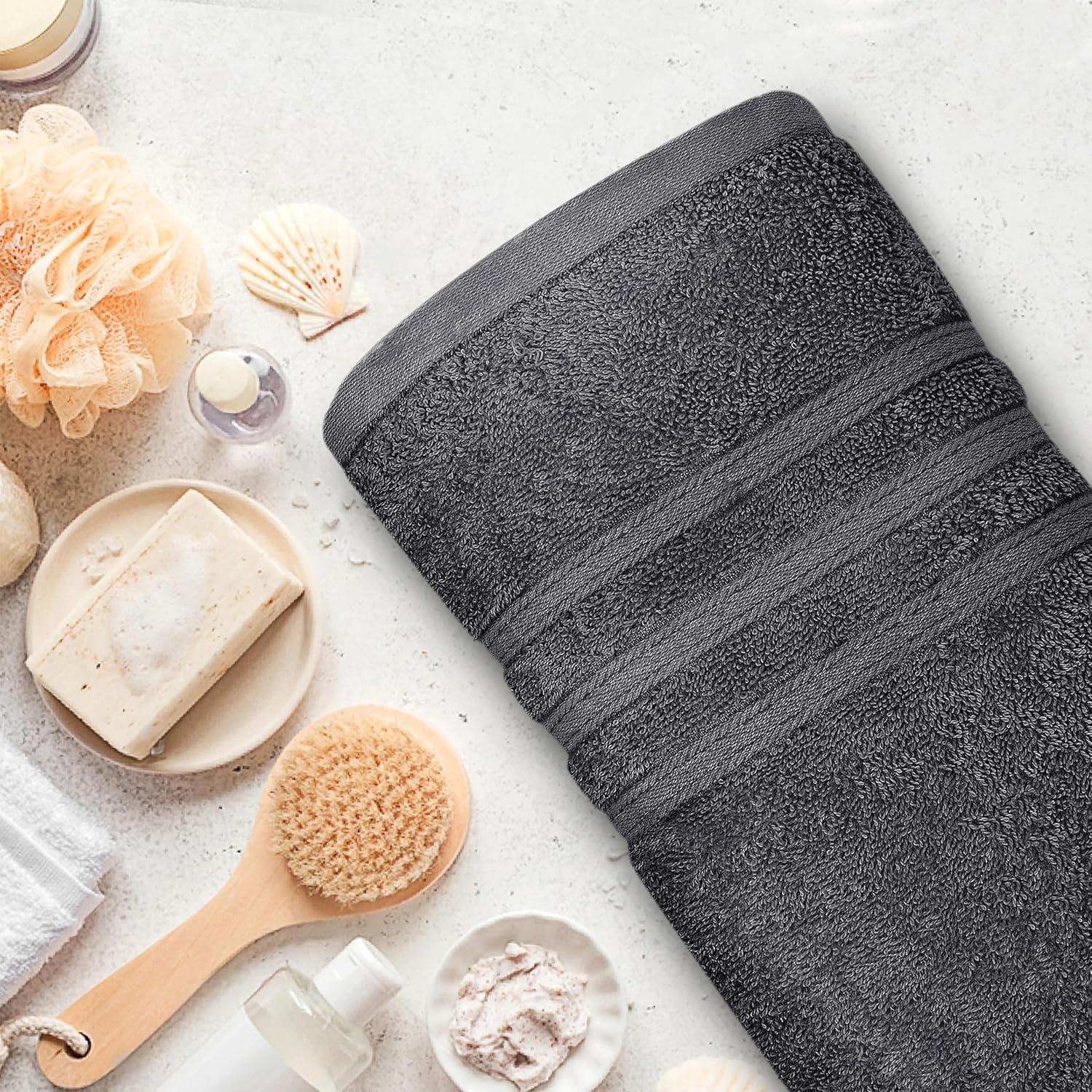 Tens Towels - 4 x 27x54 Cotton Bath Towels