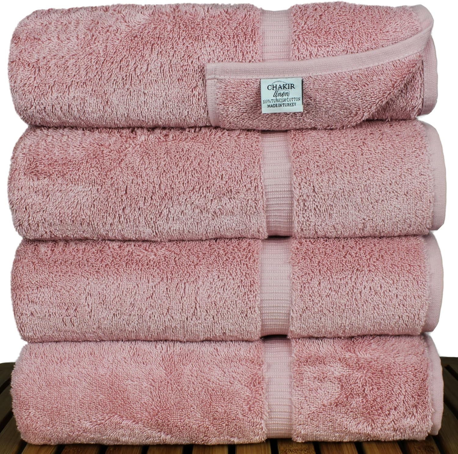 Chakir Turkish Linens Premium Cotton Absorbent bath towel set Set of 4