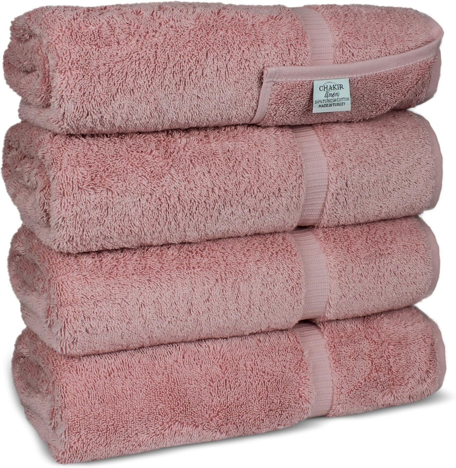 Chakir Turkish Linens Premium Cotton Absorbent bath towel set Set of 4