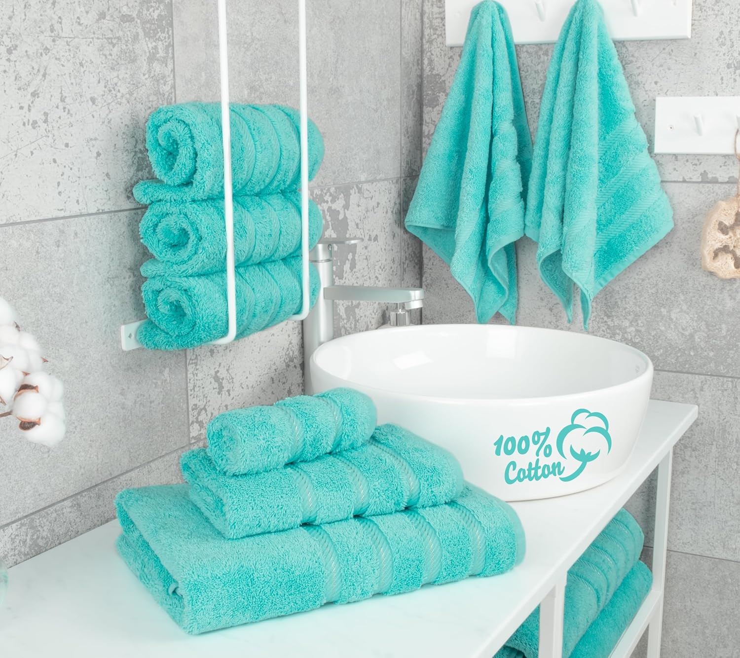 American Soft Linen Luxury 6-Piece Cotton Towel Set for Bath Beyond