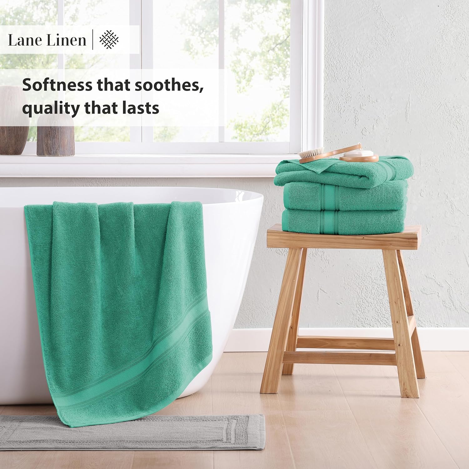 High-Quality Teal Bath Sheets Set Quick Dry Soft Cotton Towels