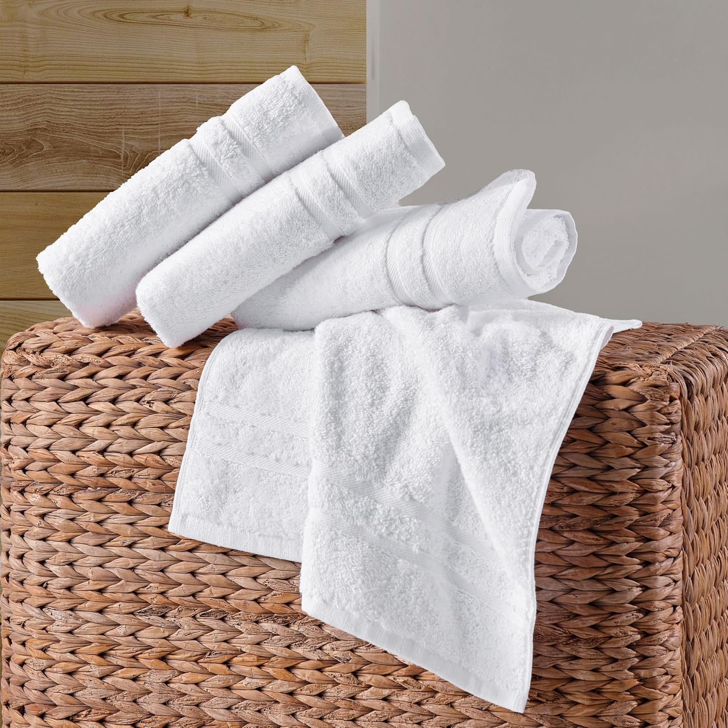 Luxury Turkish Cotton Hand Towels Extra Soft Hawmam Linen White Bath Set