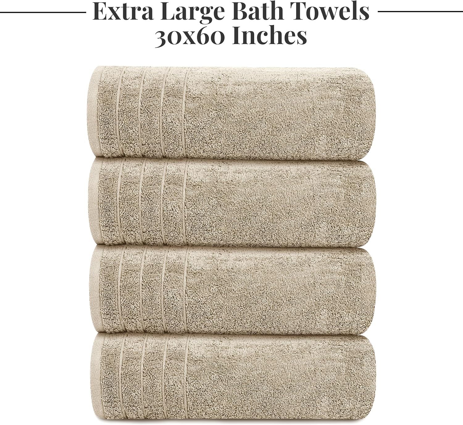 Four Luxurious Bath Towels