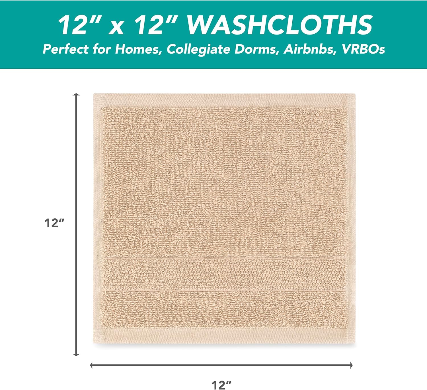 Premium Ring Spun Cotton Washcloths - Dark Grey