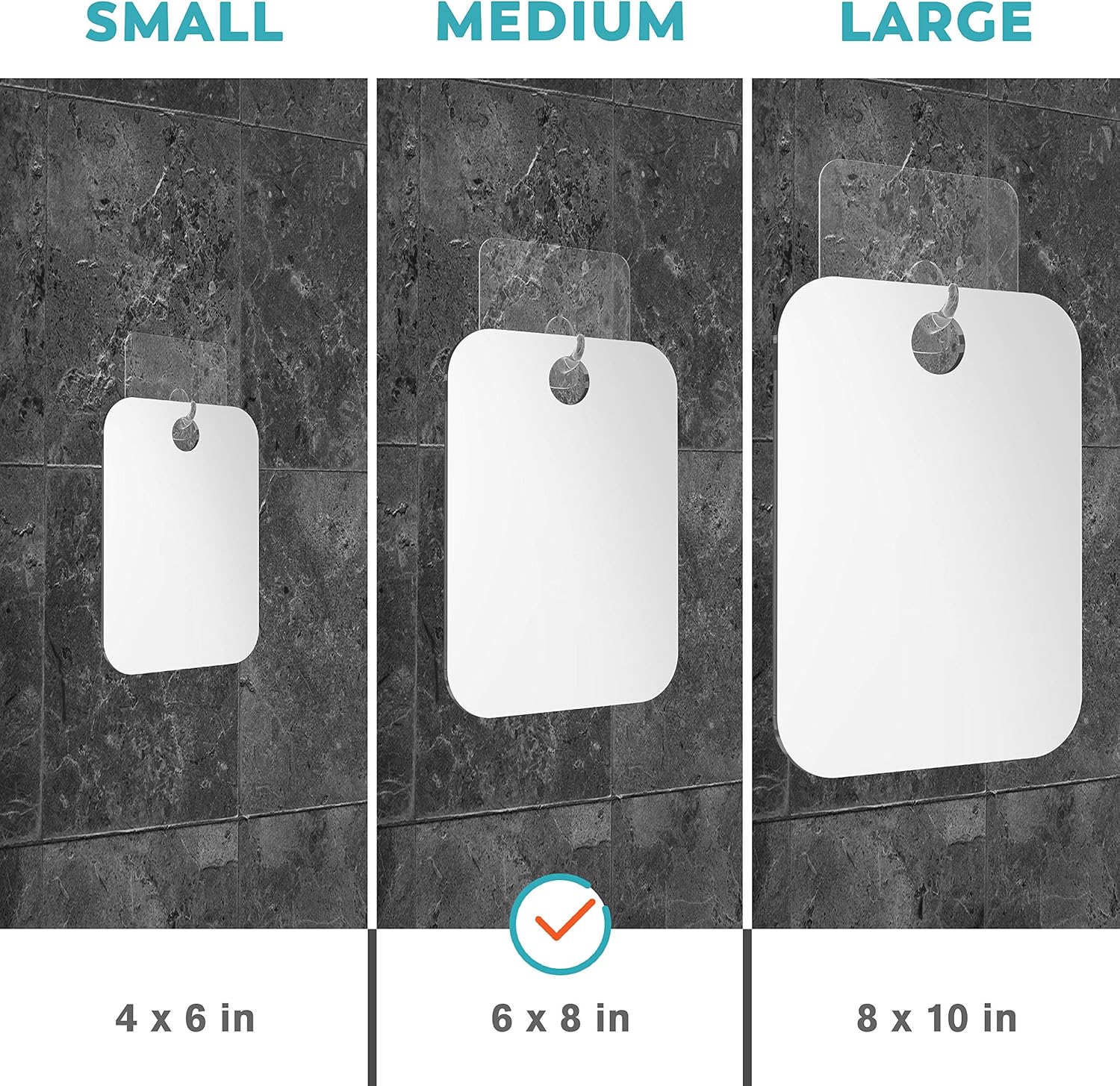 HoneyBull Shower Mirror - Effortless Shaving Storage