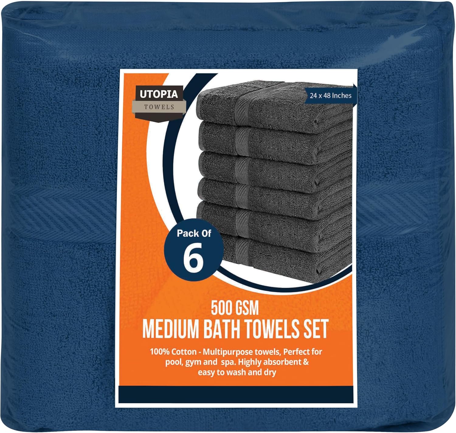 Utopia 6-Piece Bath Towel Set 24x48