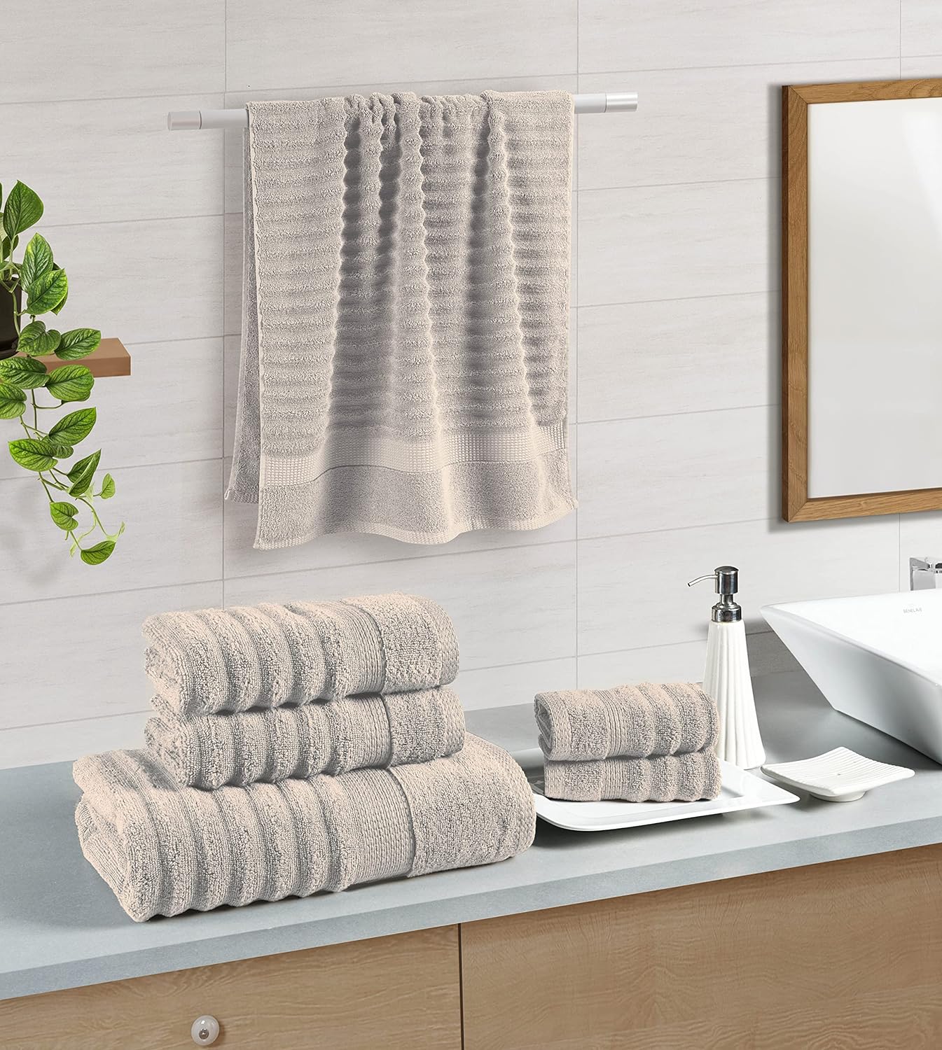 Lane Linen Luxury Bath Towels Set - 100 Cotton Luxury for Home