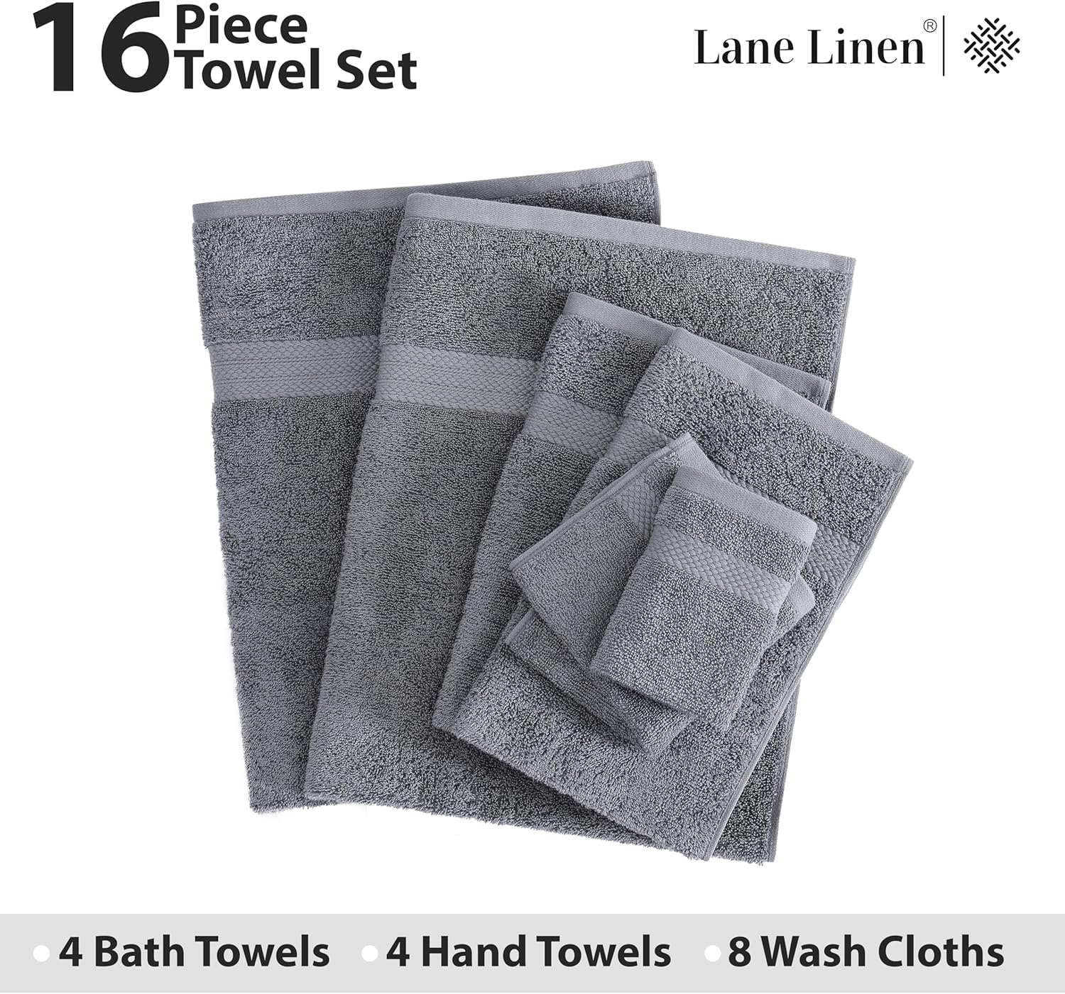 16-Piece Premium Cotton Bath Towels for Luxury Use