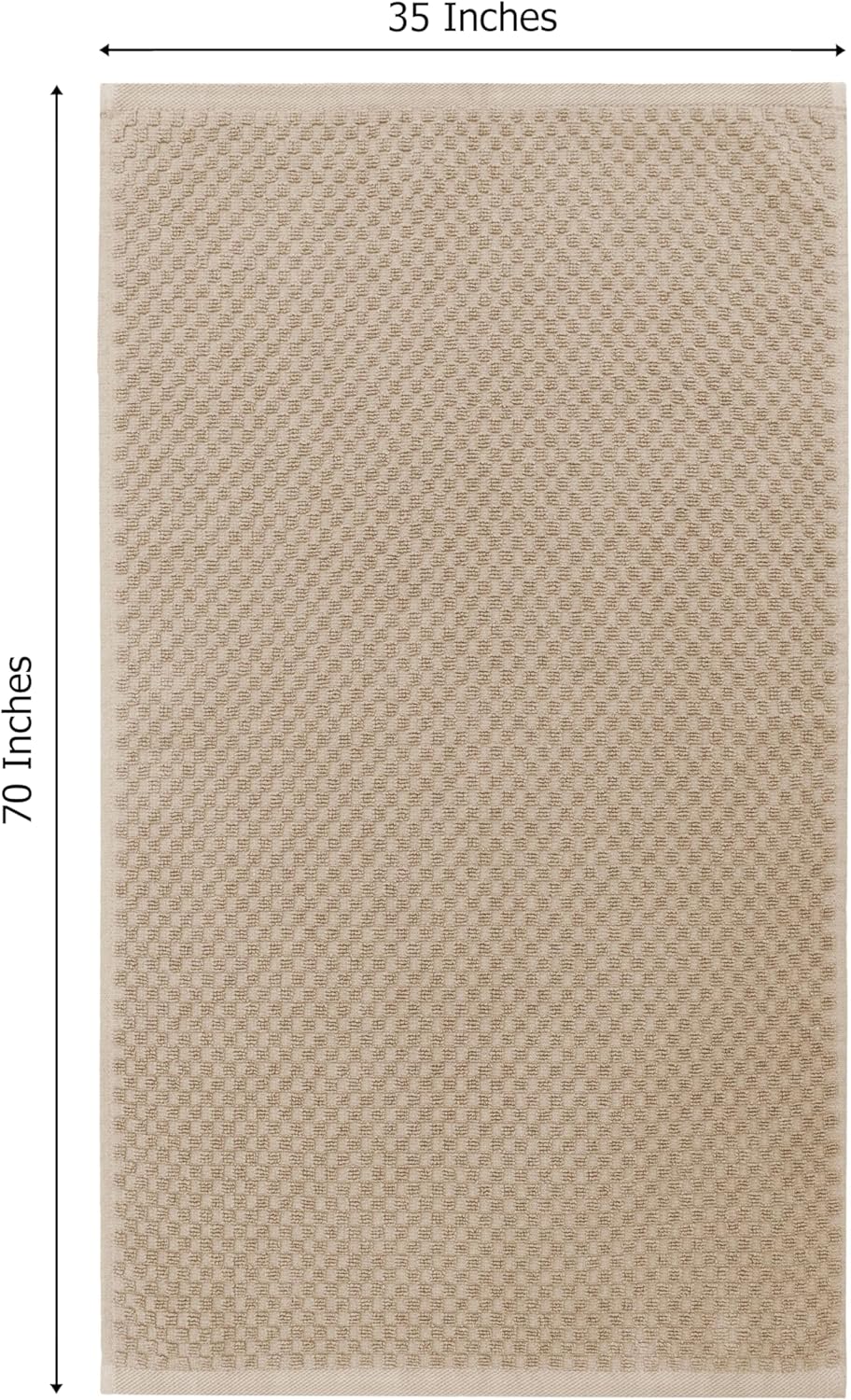 Luxury Euro Spa Bath Towels Set - 2 x 35x70 Waffle Weave Cotton Towels