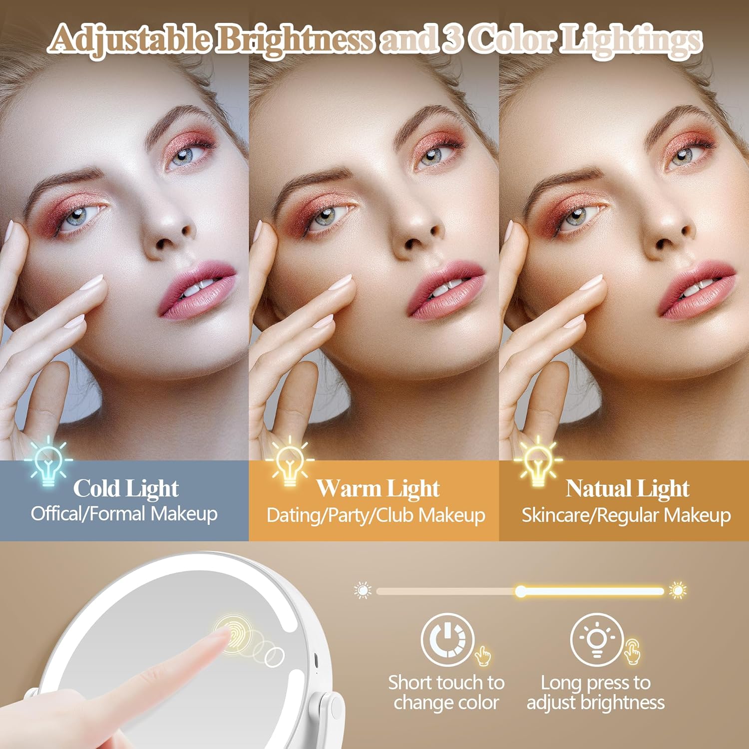 Perfect makeup mirror with stunning lights and magnification