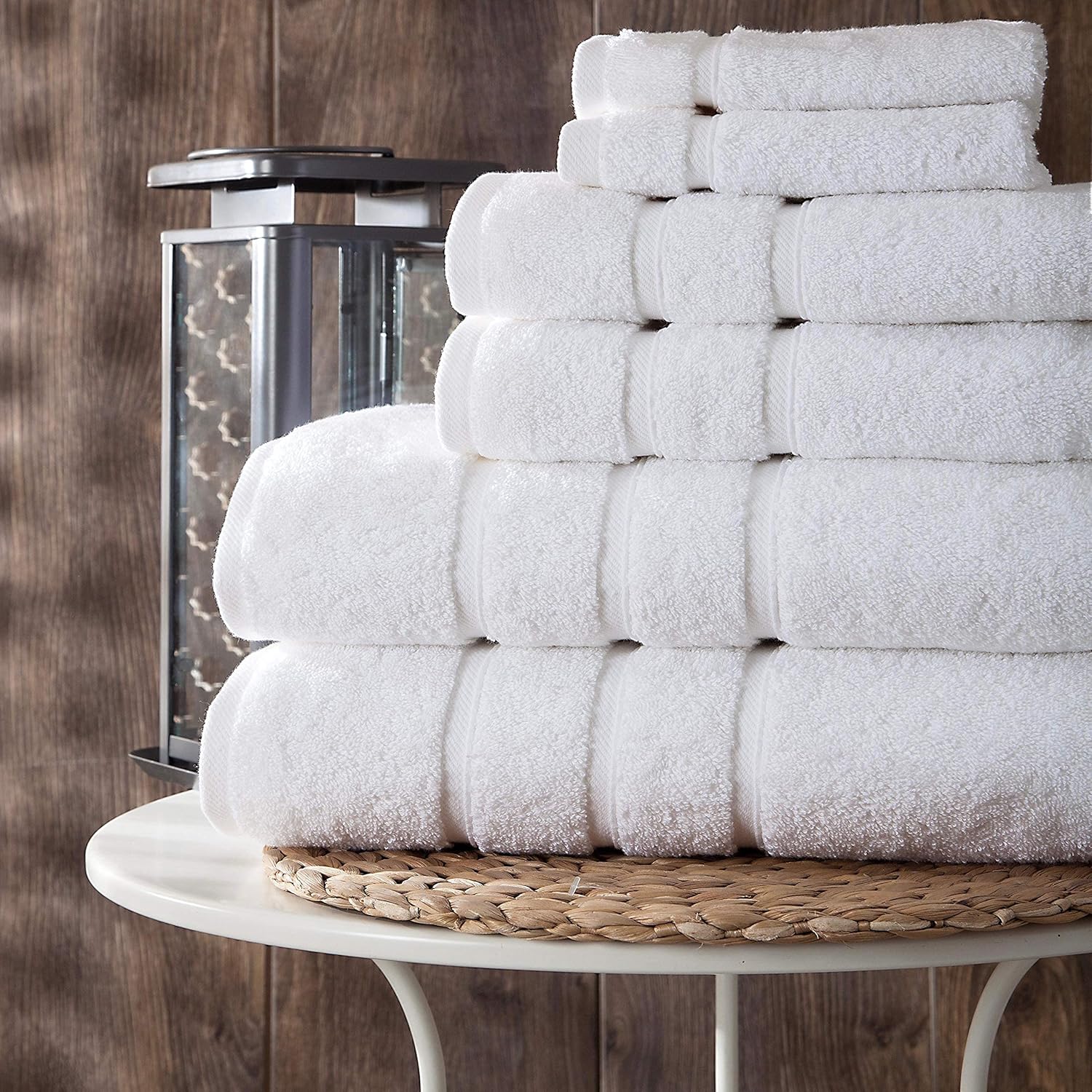 UpThrone Luxury 6-Piece Cotton Bath Towel Set