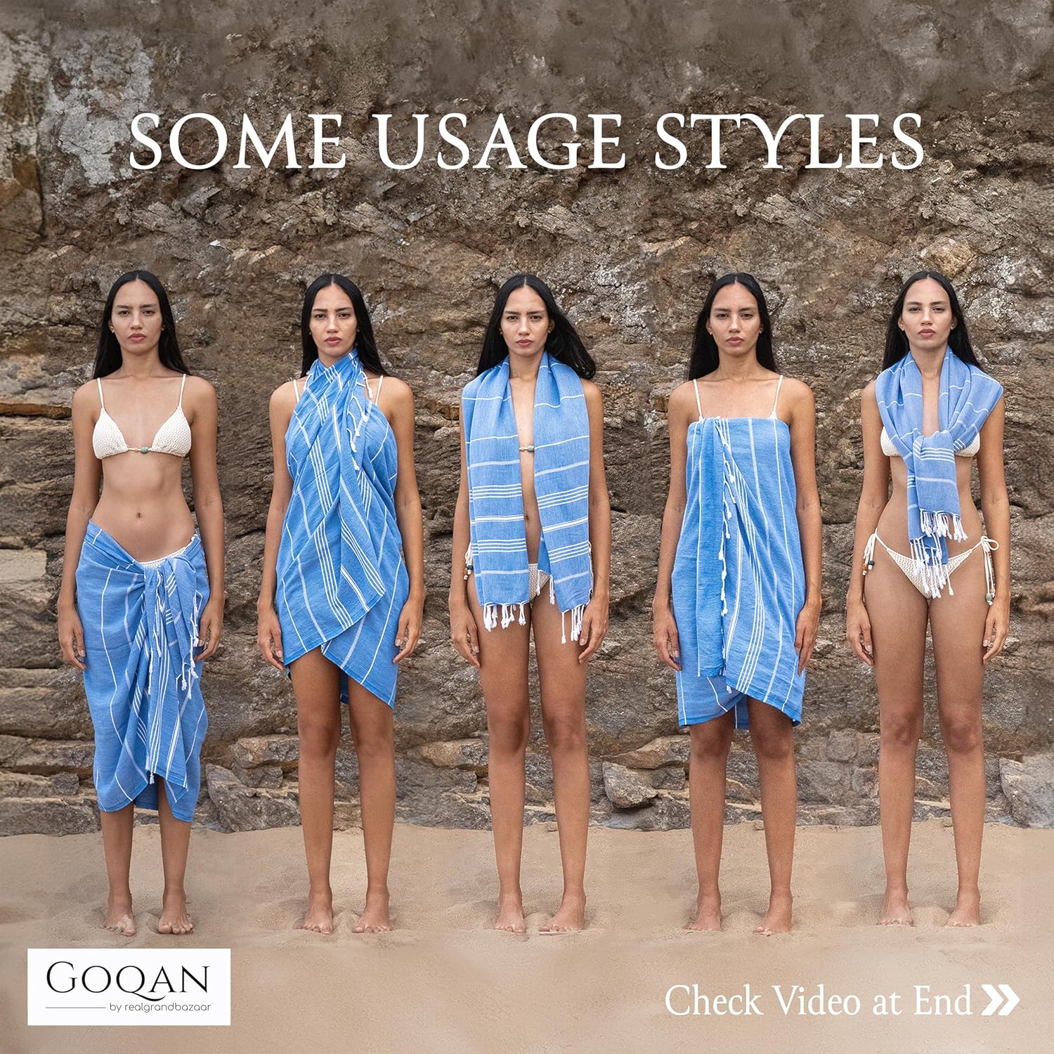 Sleek Soft Turkish Beach Towel by RealGrandBazaar